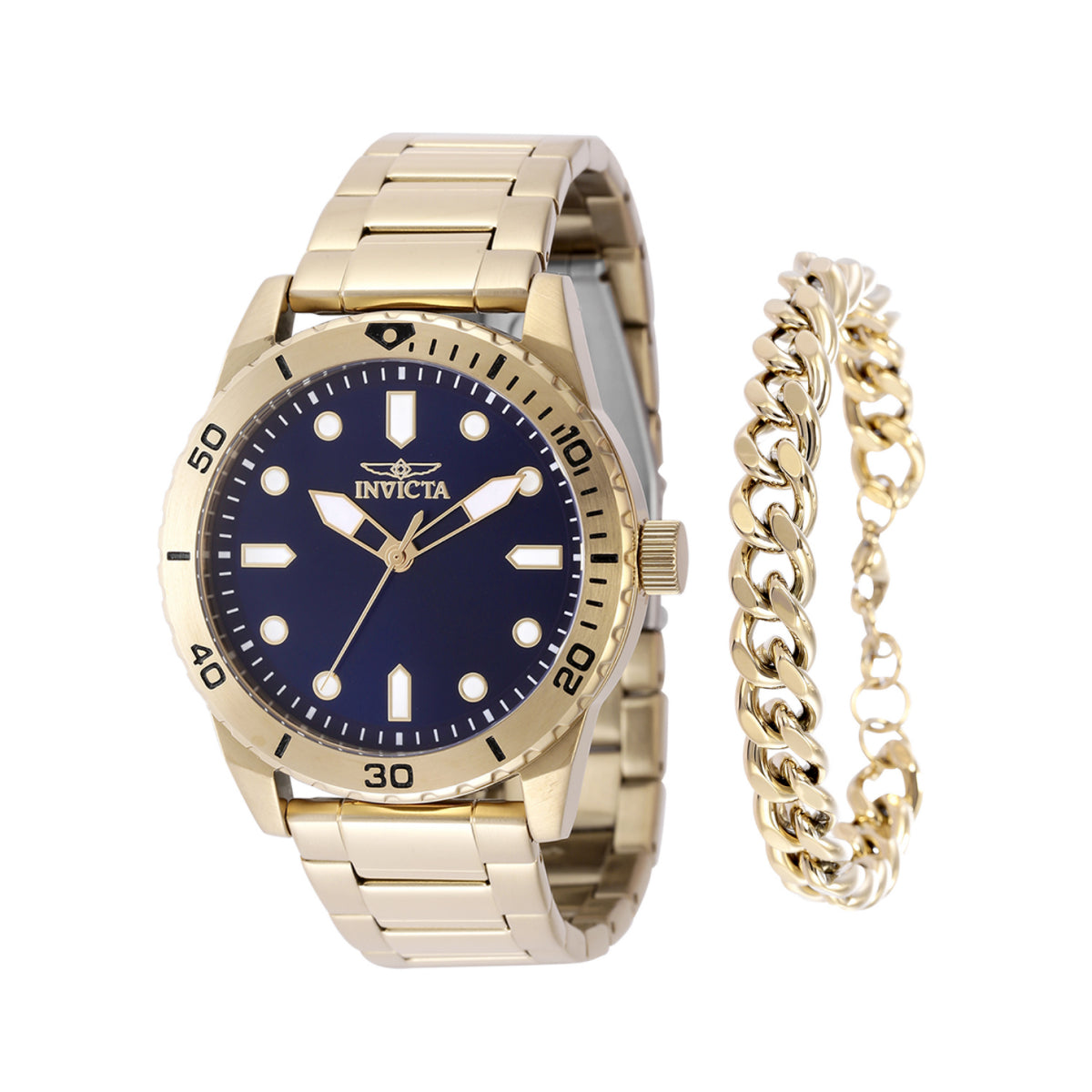 Invicta Specialty Men's Watch - 43mm. Gold  With Bracelet Set (48313)
