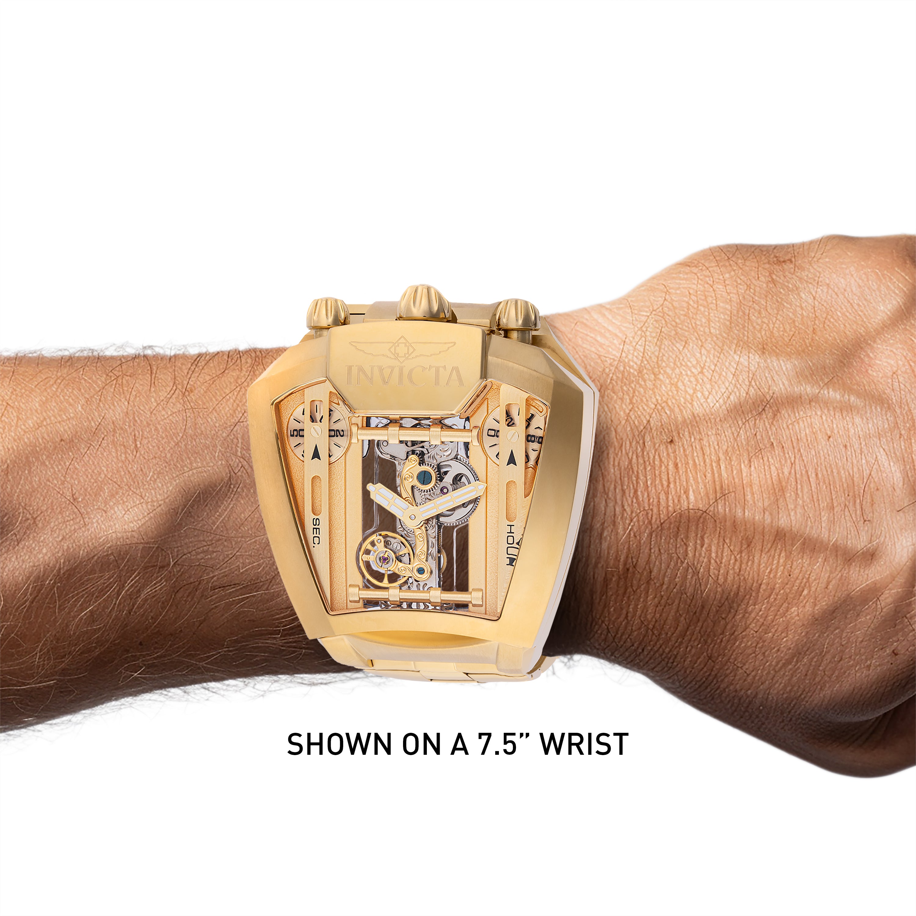 Invicta Speedway Automatic Men's Watch w/ Skeleton Dial - 58mm, Gold (48814)
