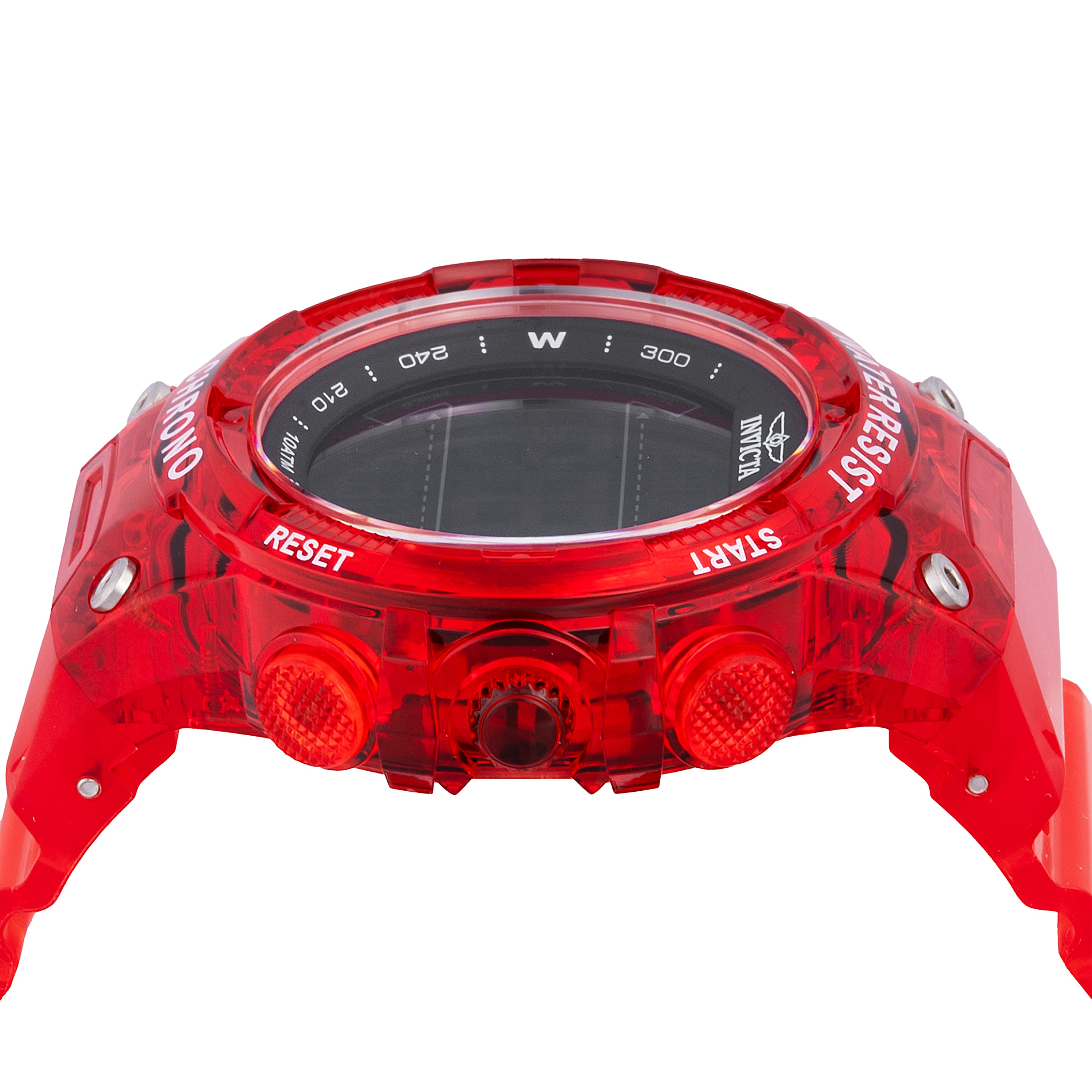 Invicta Racing Burnout Digital Men's Watch - 52mm. Transparent, Red (49045)