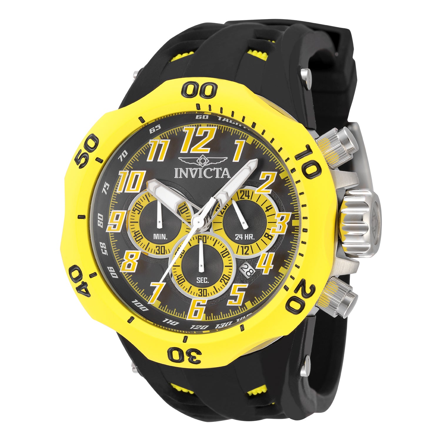 Open Box Invicta Venom Hydra Men's Watch - 52mm, Black,Yellow (AIC-48236)