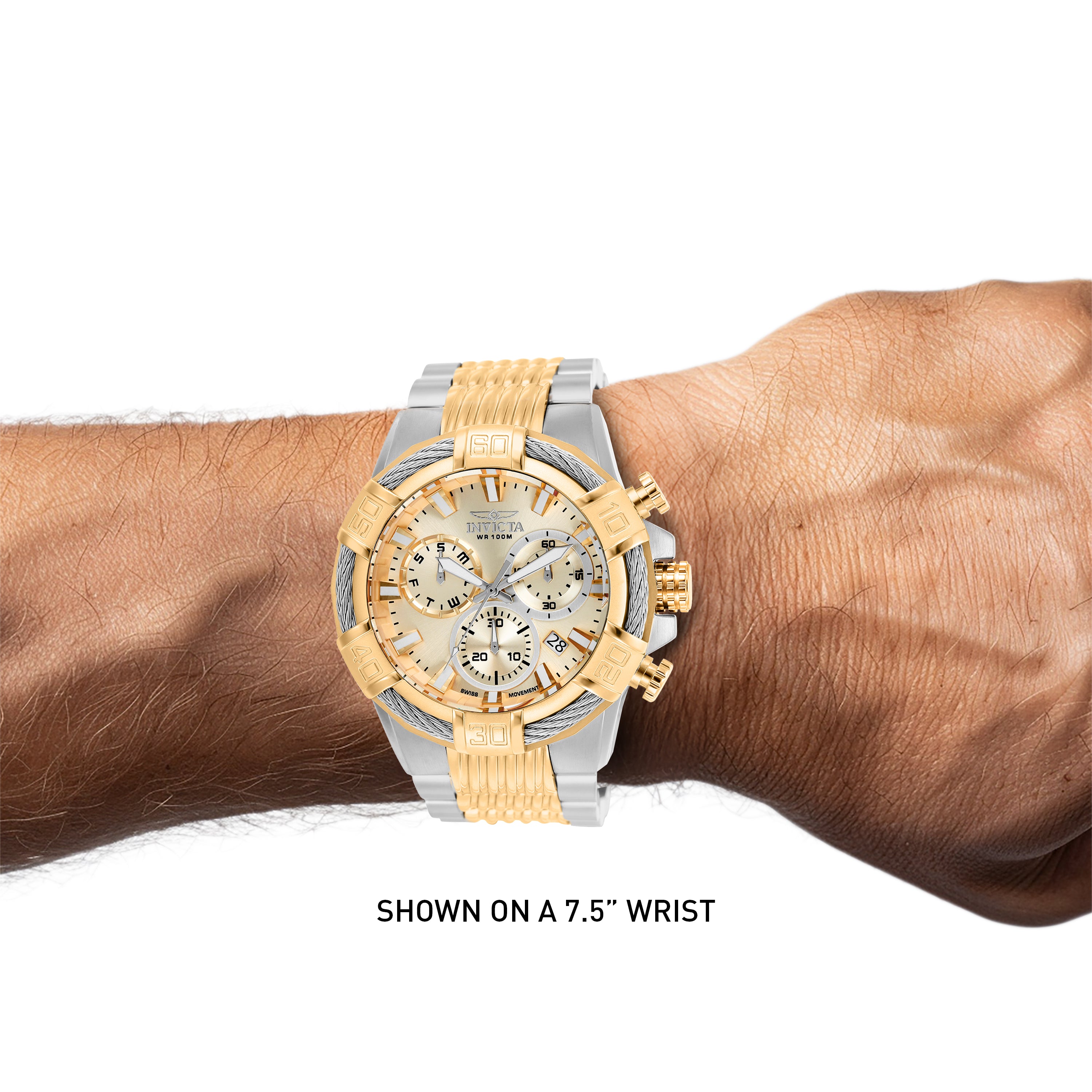 Invicta Bolt Vextrum Vextrum Swiss Ronda Z60 Caliber Men's Watch - 51mm, Steel, Gold (25864)