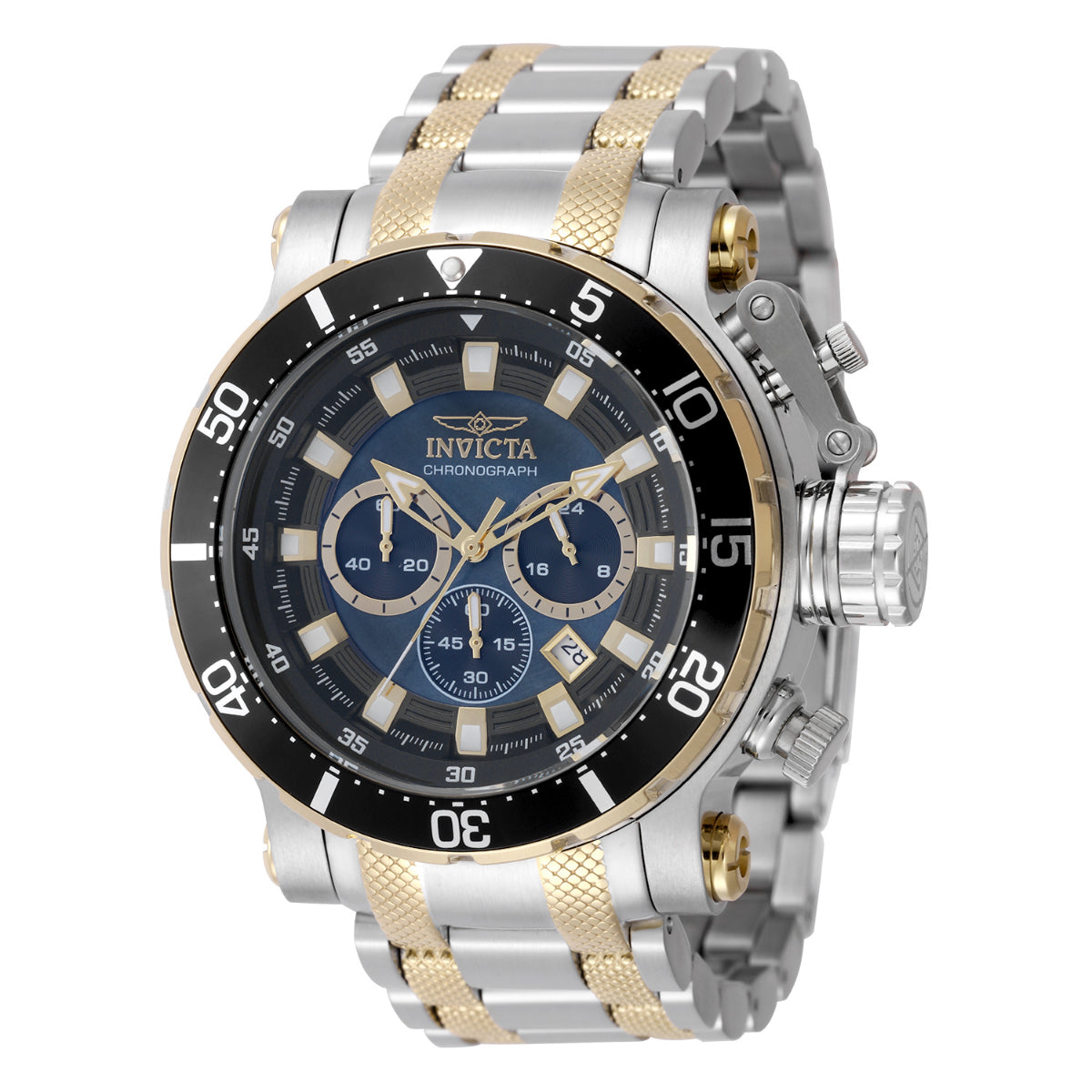 Invicta Coalition Forces Grand Scale Men's Watch w/ Mother of Pearl Dial - 52mm. Gold. Steel (49754)