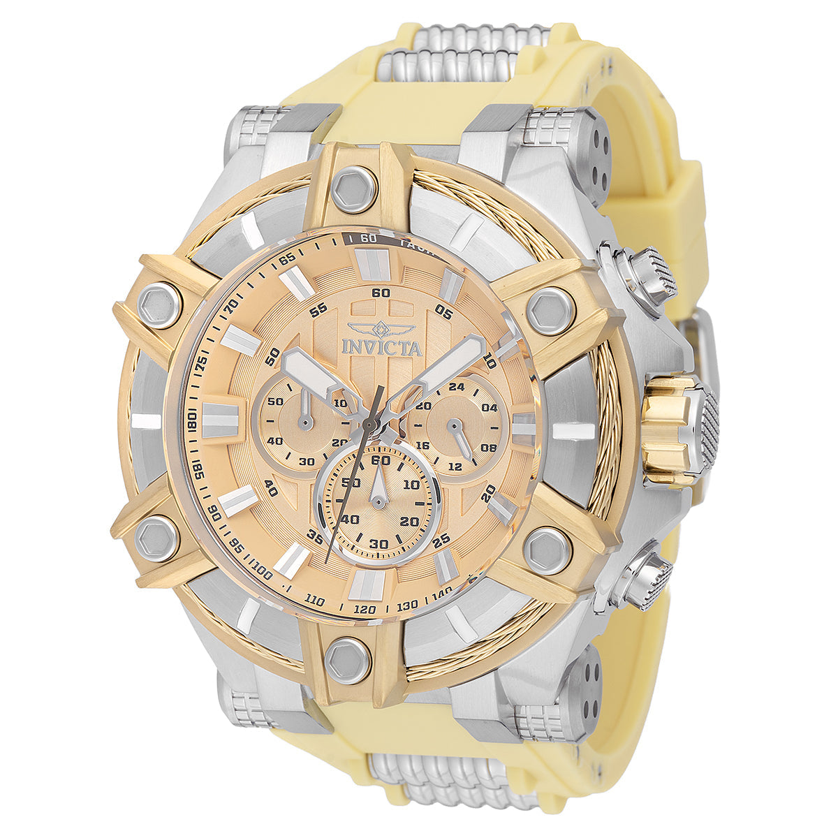 Open Box Invicta Bolt Men's Watch - 52mm, Steel,Ivory (AIC-49808)