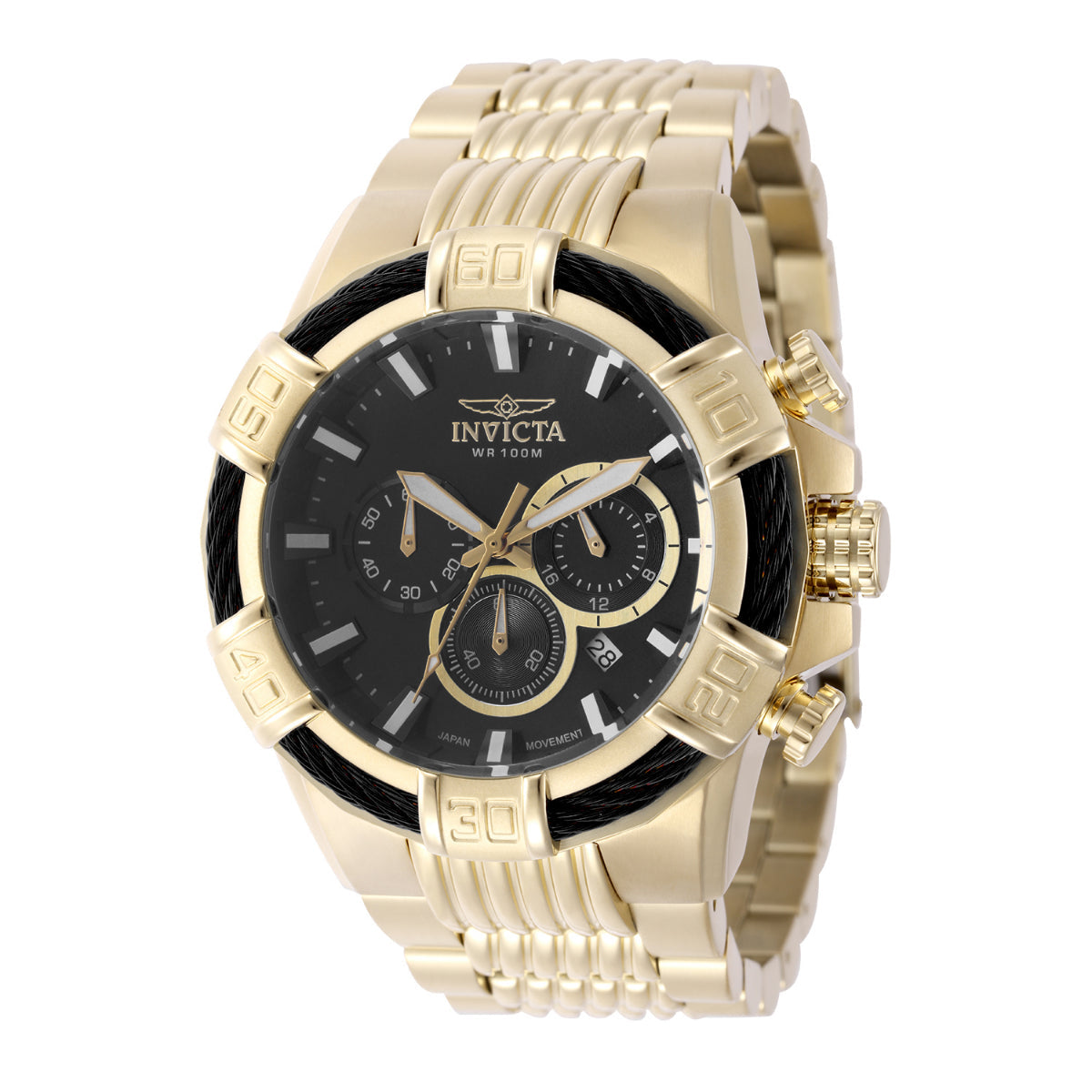 Open Box Invicta Bolt Alveon Men's Watch - 51mm, Gold (AIC-49905)
