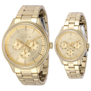Invicta Specialty Axioform Women's & Men's Watch Set - 42mm & 34mm. Gold (49960)