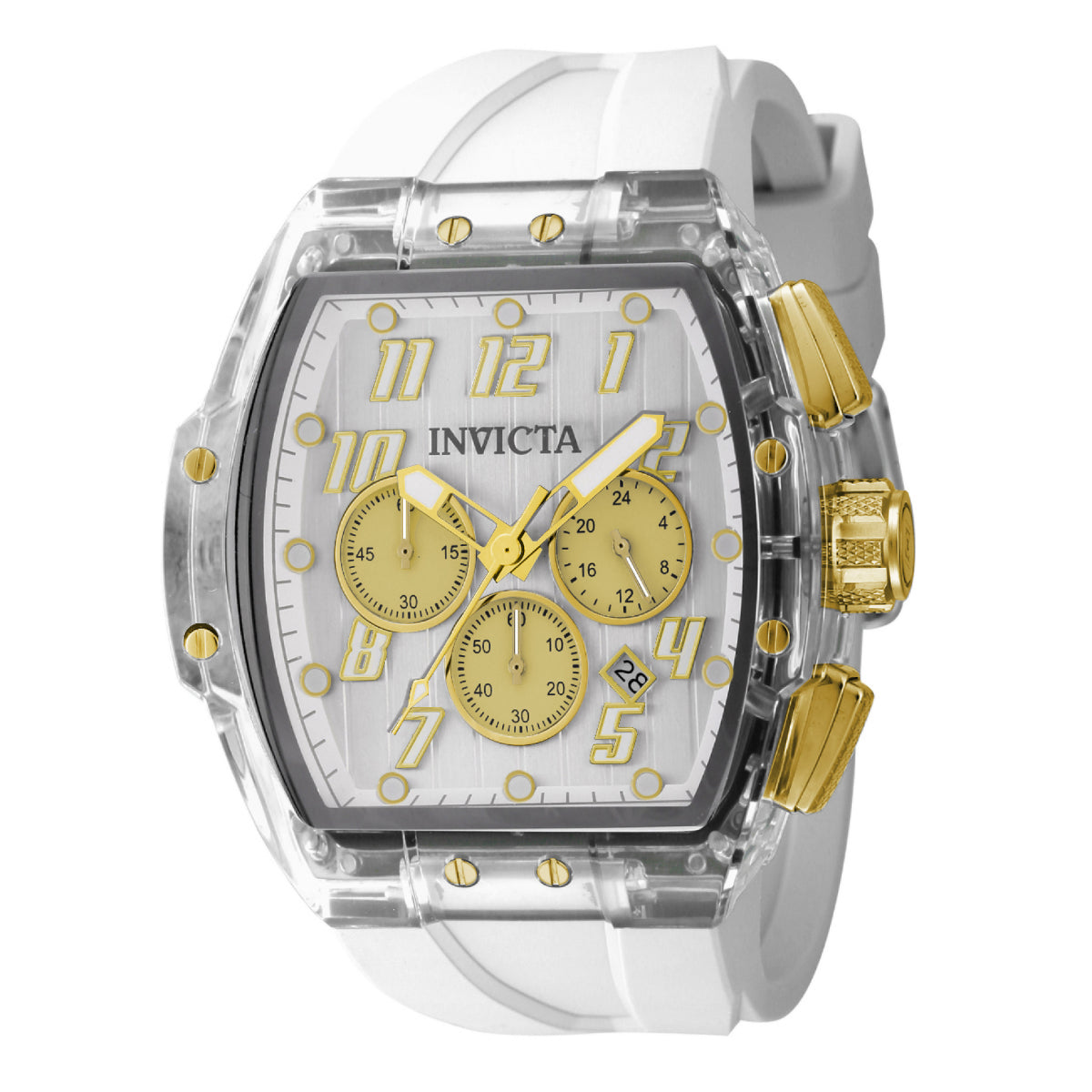 Invicta S1 Rally Kinesia Anatomic Watch - White Strap (50083) Invicta S1 Rally Men main image 4