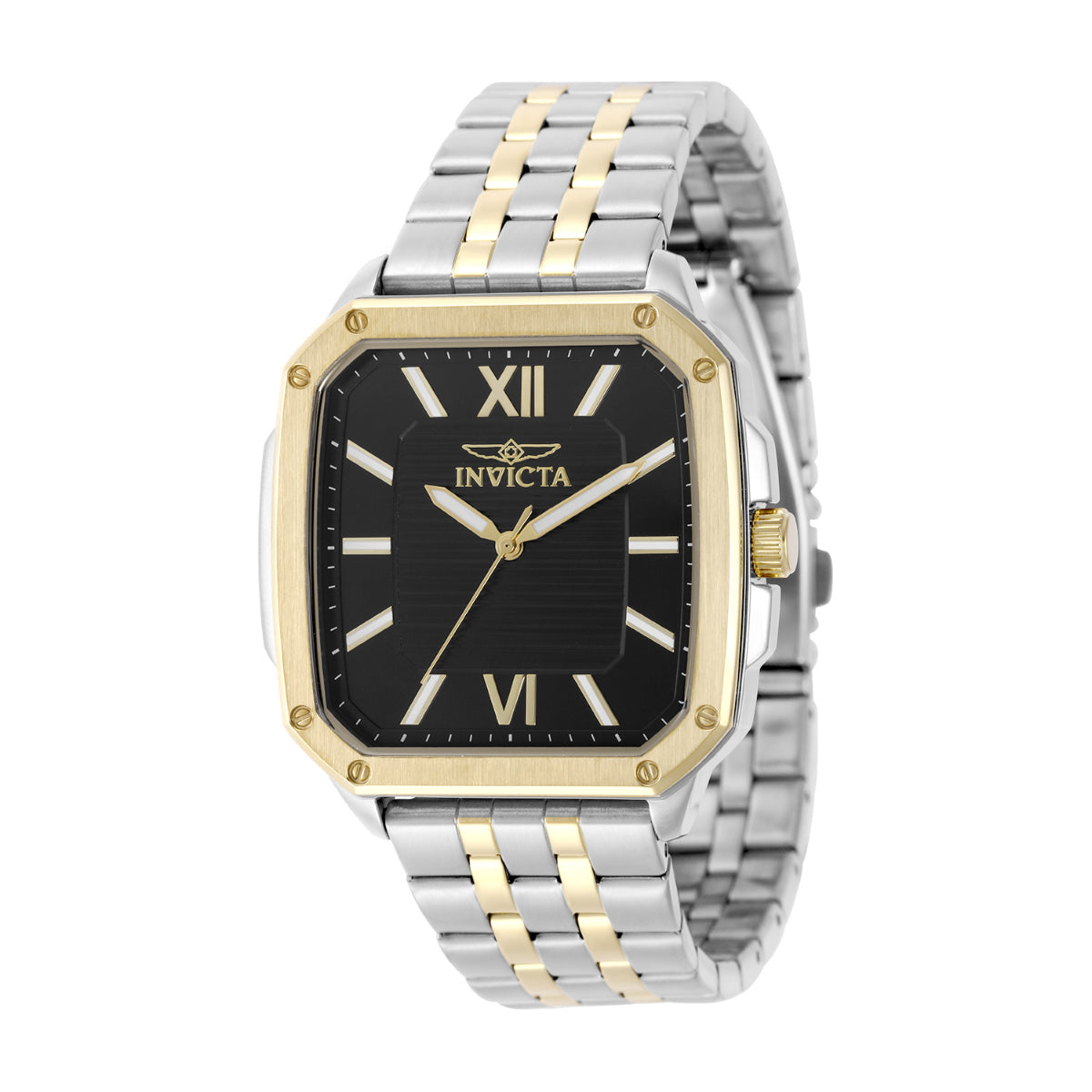 Invicta Gold-Tone Rectangular Watch with Black Dial Buy Invicta IN-42317-AMZUK Men main image 4