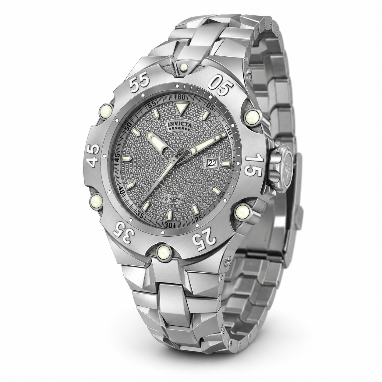 Invicta Reserve Cobra 2.24 Carat Diamond Automatic Men's Watch - 54mm. Steel (50444)