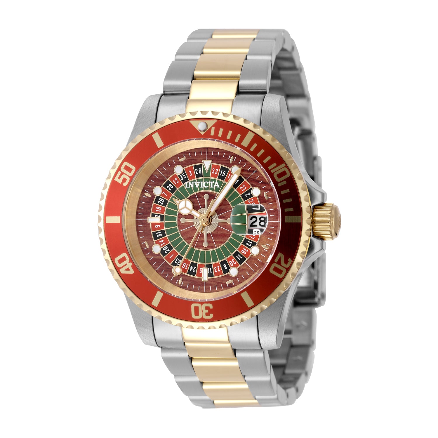 Invicta Pro Diver House of Cards Men's Watch - 40mm. Gold. Steel (50521)