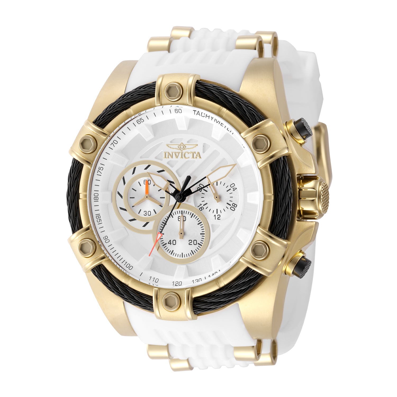Invicta Bolt Girdex Men's Watch - 52mm. White, Gold (50602)