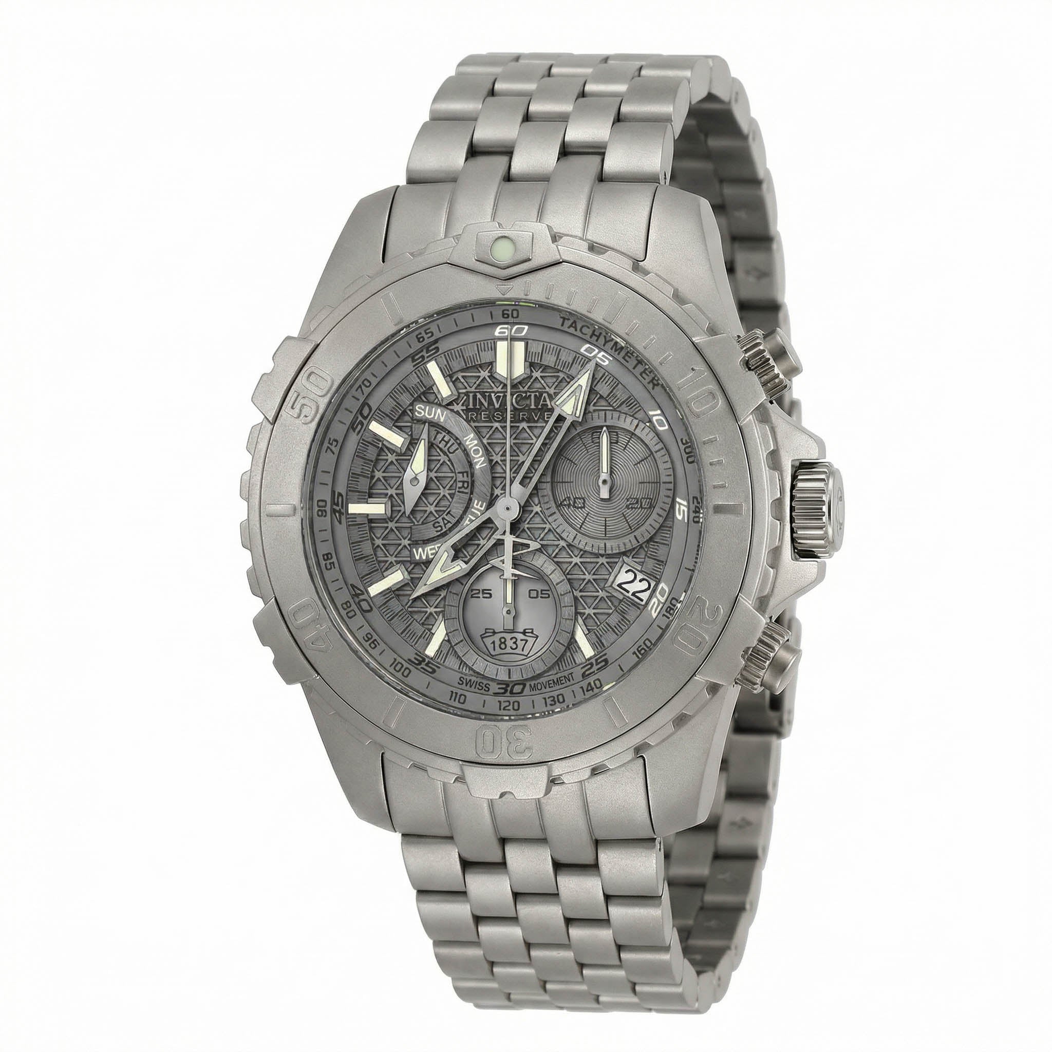 Invicta Reserve Swiss Ronda Z60 Caliber Men's Watch - 47mm, Titanium,Shot-blast (50996)