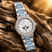 Invicta JT Antheria 1.4 CT Certified LG Diamond Women's Watch  -  36mm, Light Blue, Steel (51350)