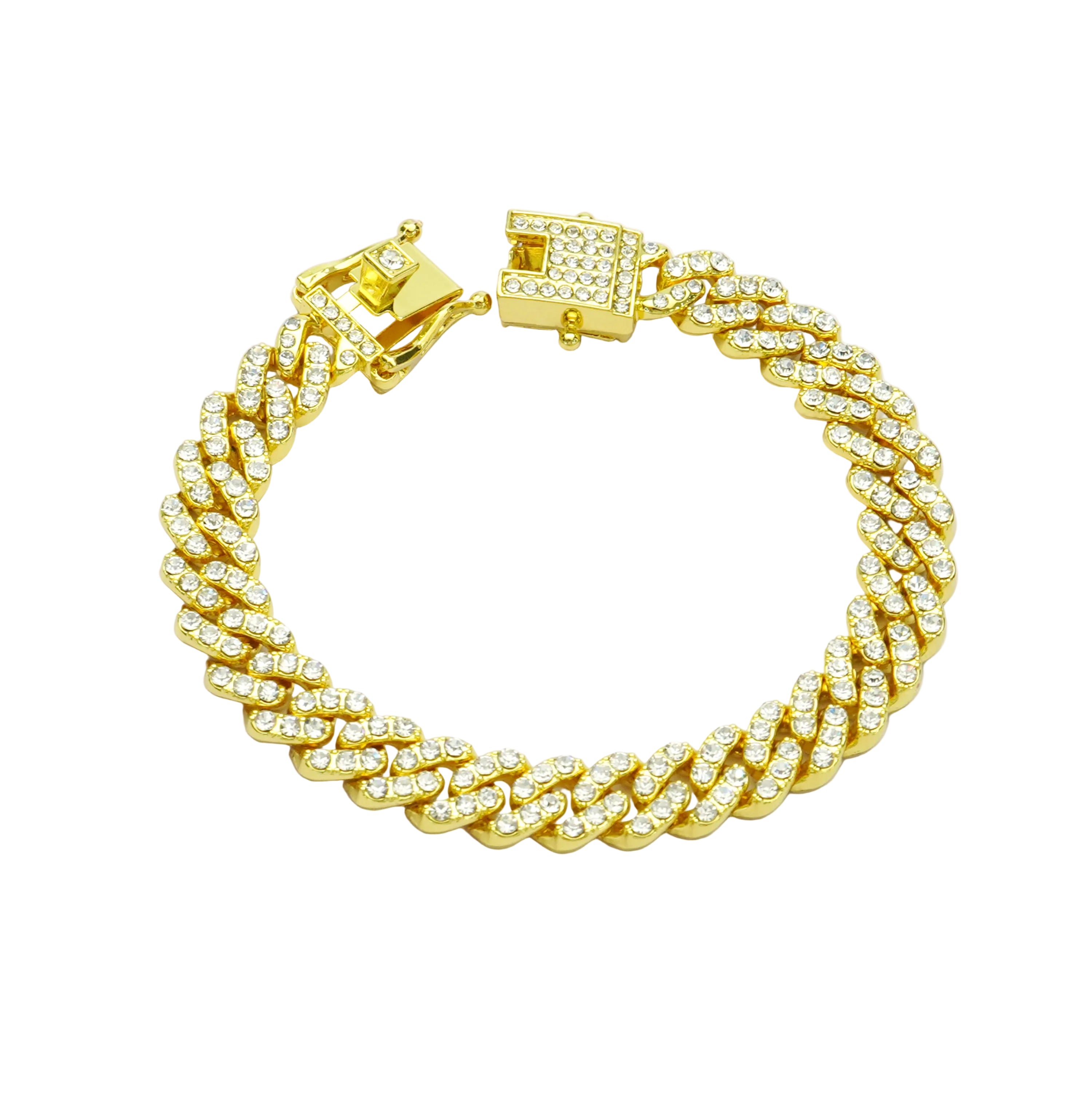 Invicta Elements Iced Out Cuban Chain Bracelet. Gold (80937)