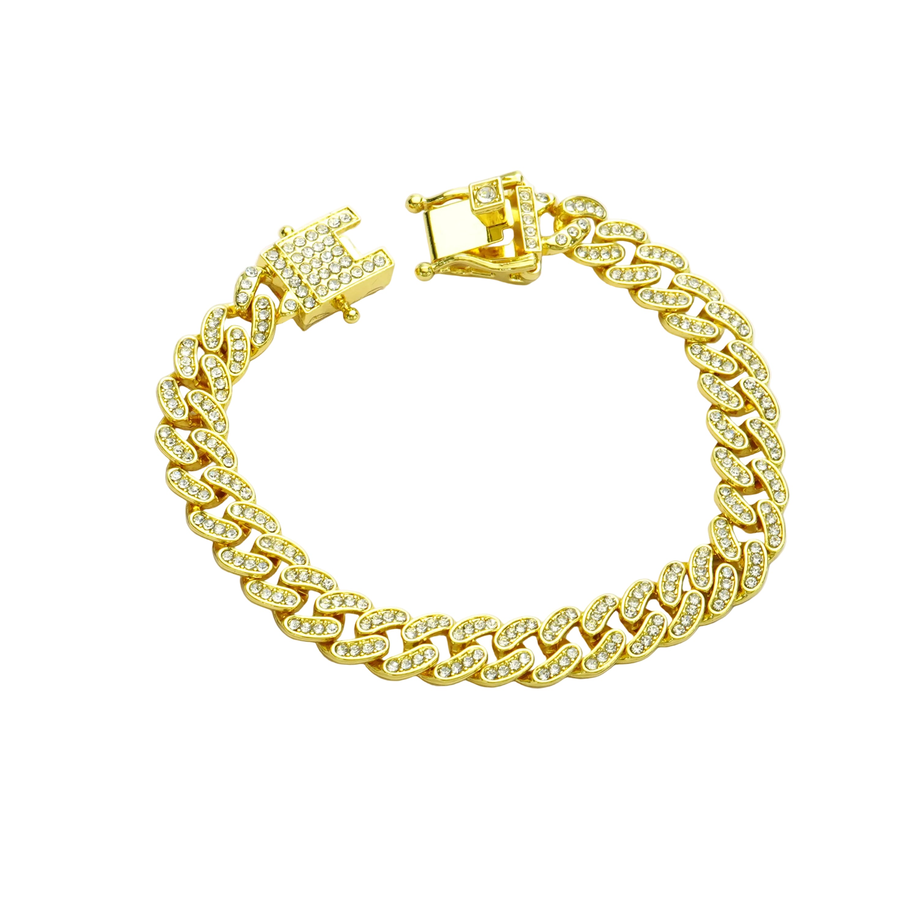 Invicta Elements Iced Out Cuban Chain Bracelet. Gold (80941)