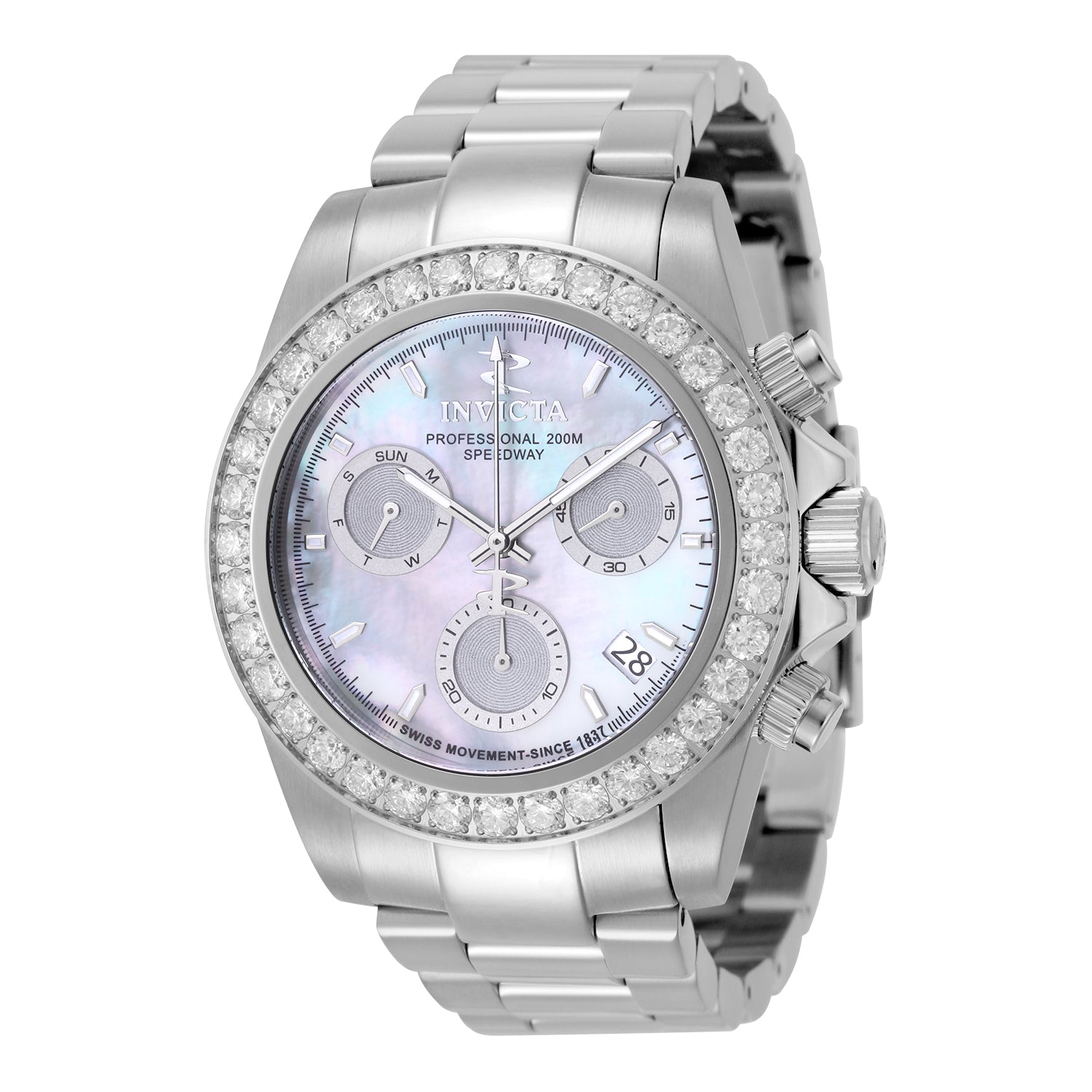 Open Box Invicta Elite Diamond Swiss Ronda Z60 Caliber Men's Watch w/ Mother of Pearl Dial - 42mm, Steel (AIC-51099)