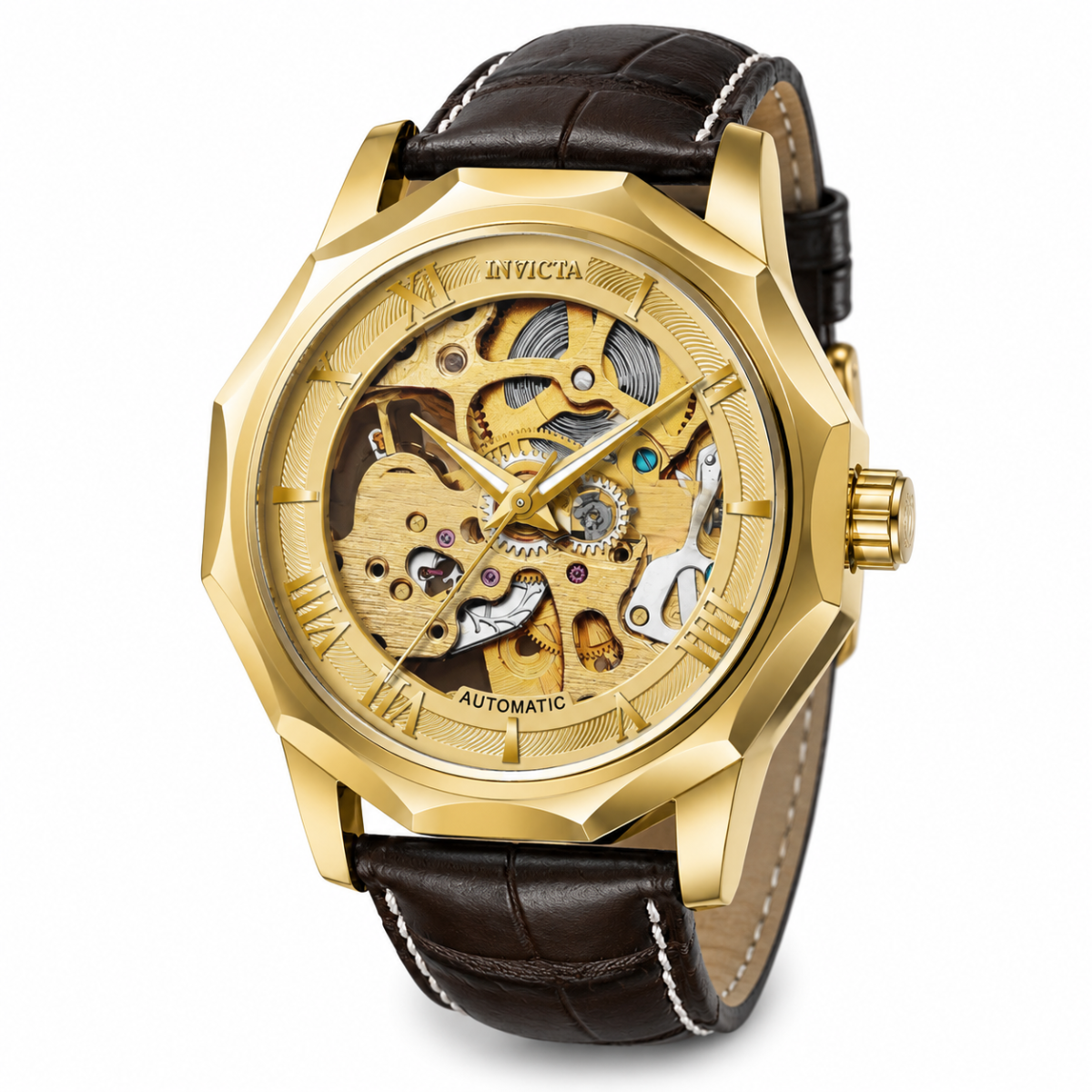Invicta Objet D Art Epigraph Automatic Men's Watch w/ Skeleton Dial - 42mm, Black (69123)