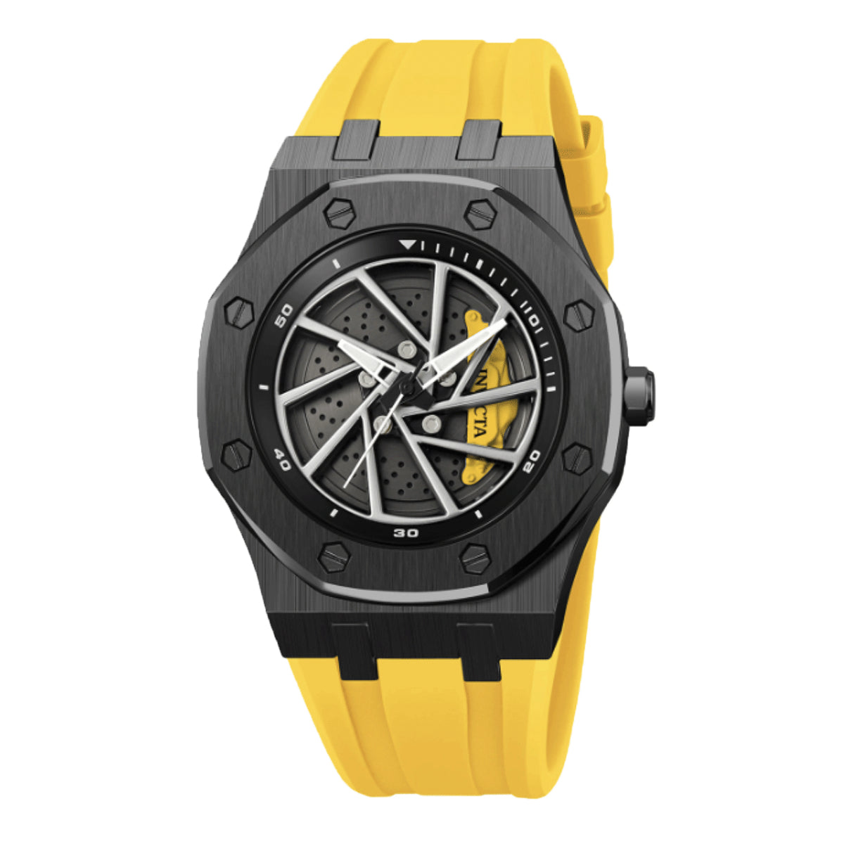 Open Box Invicta Speedway Rim Men's Watch - 42mm, Yellow (AIC-69493)