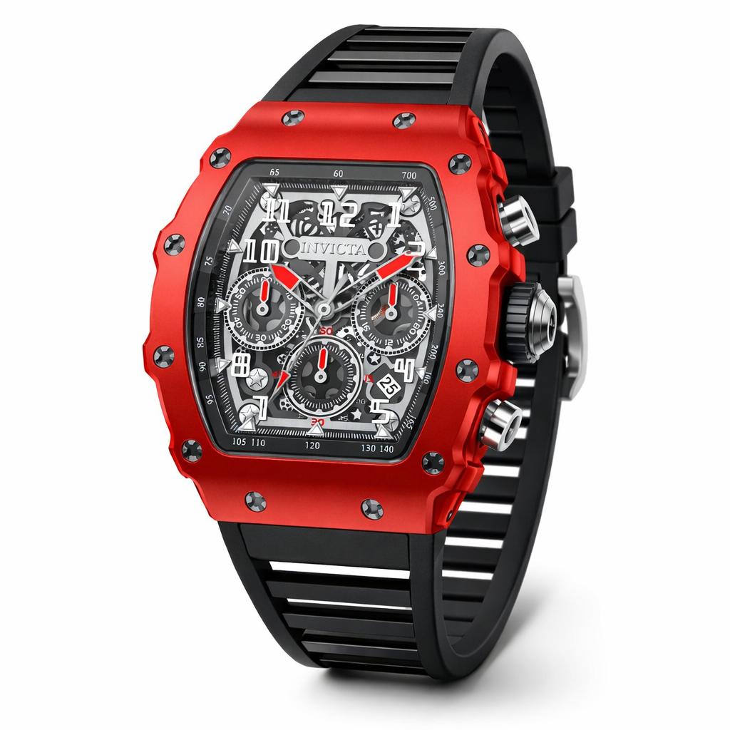 Invicta Racing Valxor Unisex Watch 40mm Red Silicone Strap Quartz 69768 New Invicta Red Wristwatches for sale | eBay main image 2