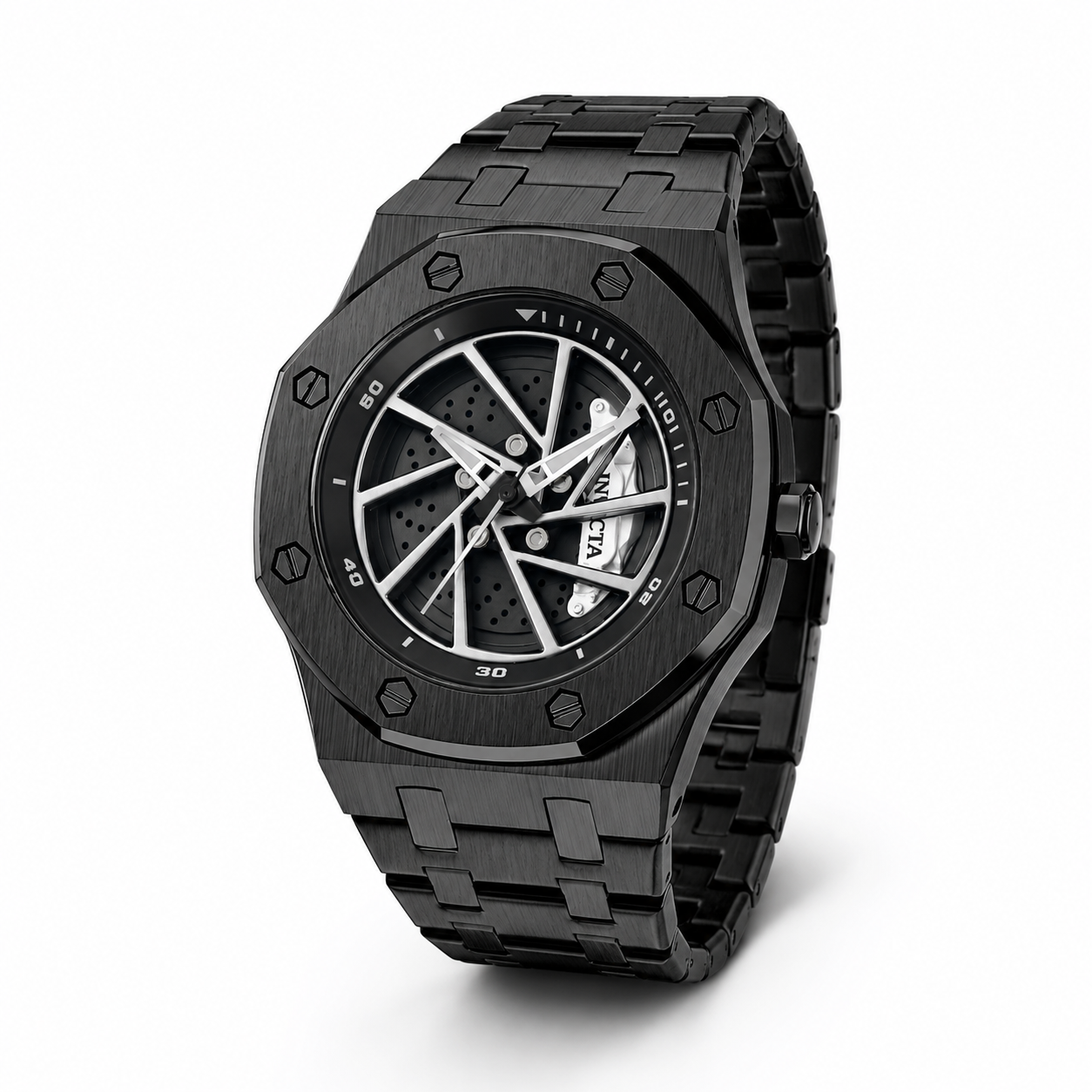 Open Box Invicta Speedway Rim Men's Watch - 42mm, Black (AIC-70037)