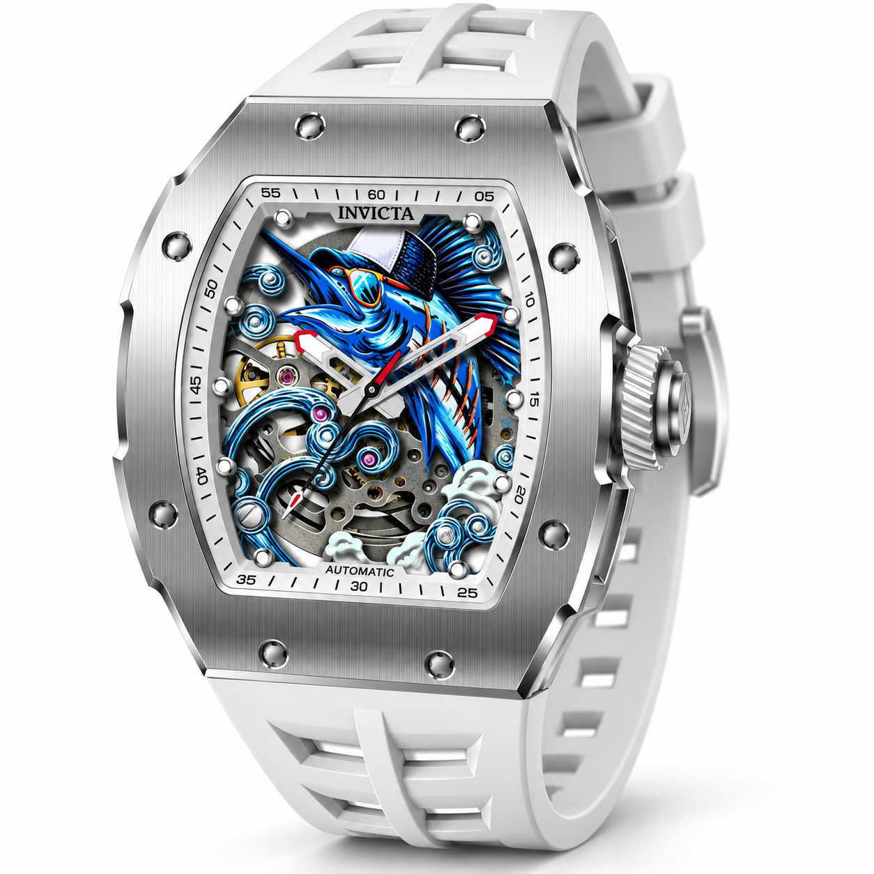 Invicta S1 Ocean Angler Limited Edition Automatic Men's Watch - 48mm, White (70561)