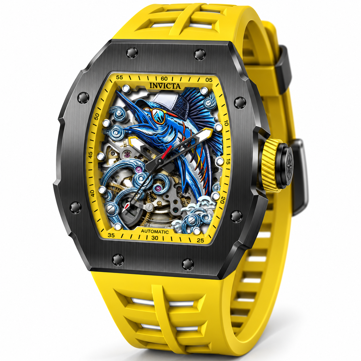 Invicta S1 Ocean Angler Limited Edition Automatic Men's Watch - 48mm, Yellow (70565)