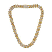 Invicta Elements Men's Iced out Cuban Chain Necklace, Gold (80826)