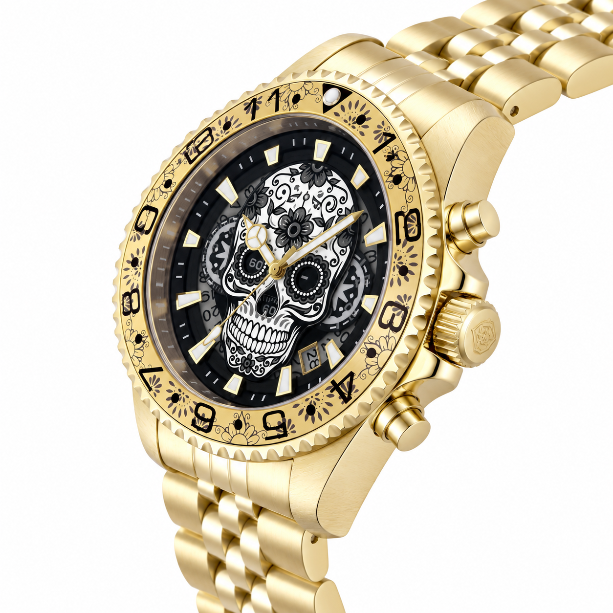 Invicta Pro Diver Dia De Los Muertos Men's Watch - 43mm, Gold (48951)