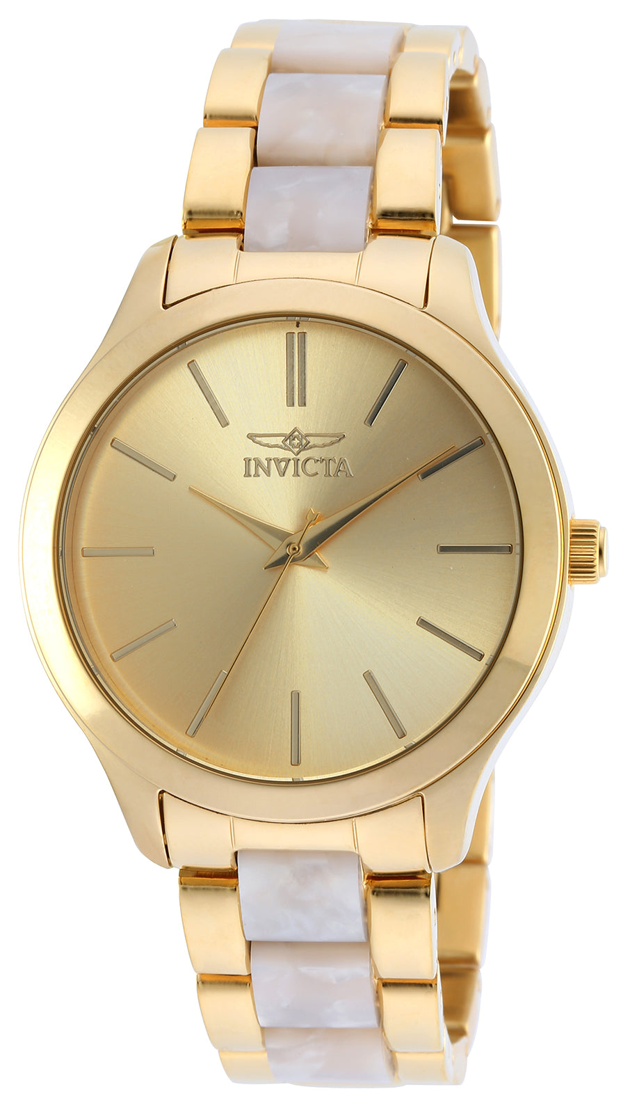 INVICTA ANGEL WOMENS QUARTZ 38MM BRAND NEW Invicta Angel 38mm White Dial Rose Stainless Steel Mesh Band  main image 3