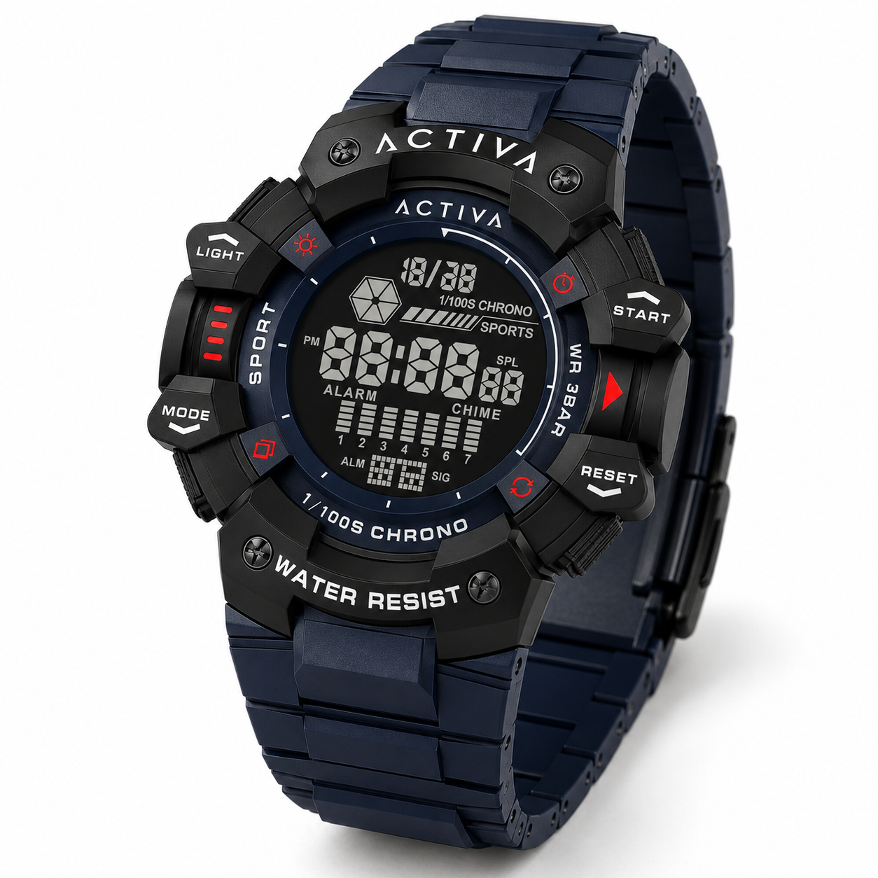 Activa X Invicta Digital Essentials Men's, Women's Watch - 50mm, Blue (ACW8050-006)