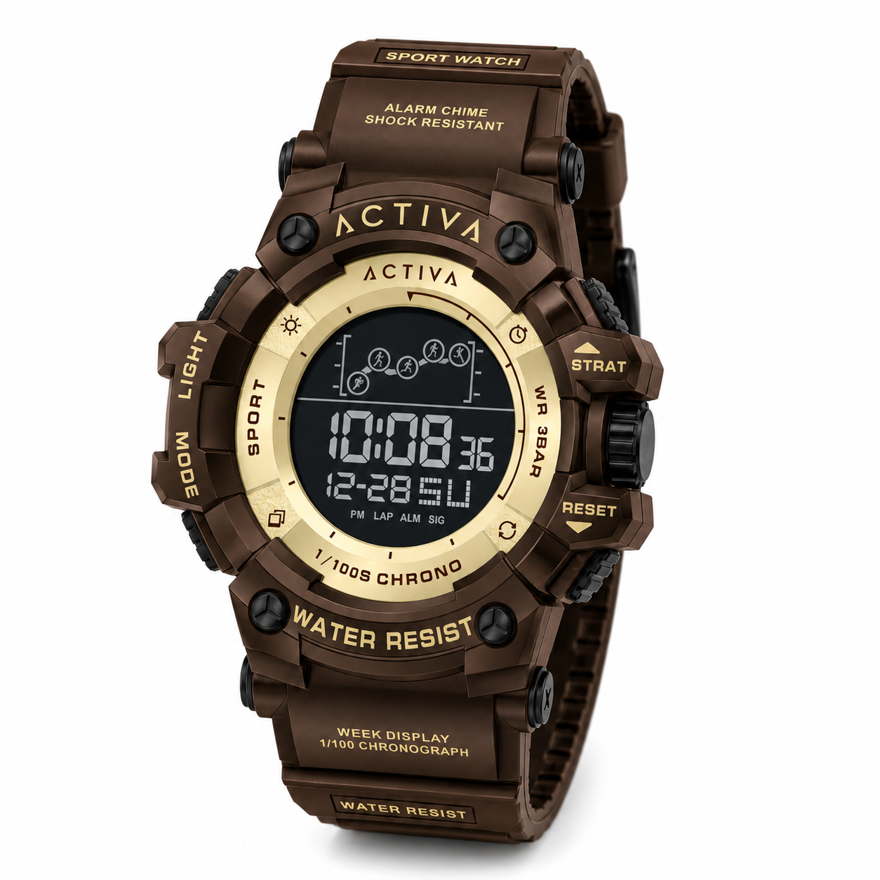 Activa X Invicta DIGITAL ESSENTIALS - Digital Men's, Women's Watch - 50mm, Brown (ACW8082-034)