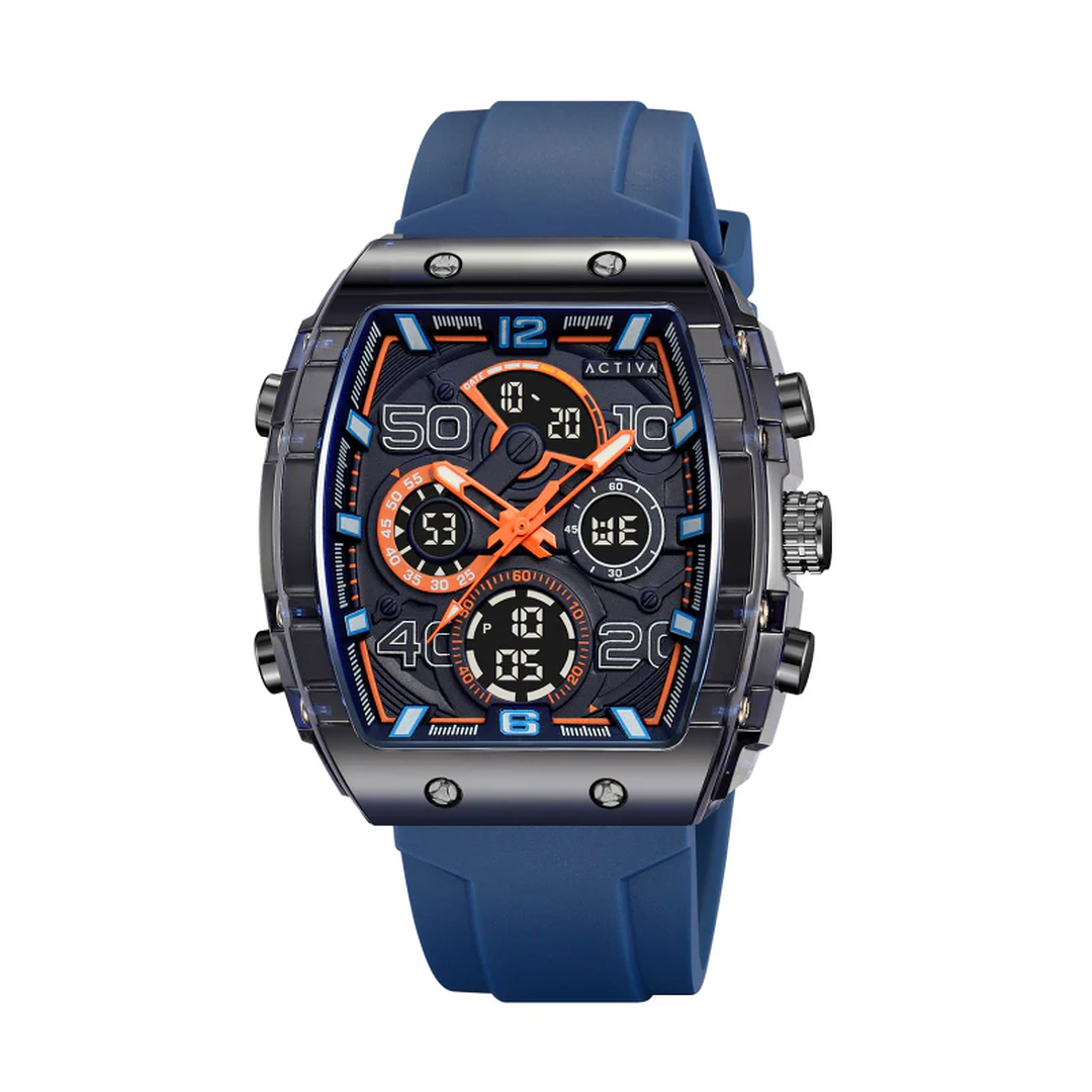 Open Box Activa X Invicta Digital Essentials Men's Watch - 45mm, Dark Blue (AIC-ACW8109-005)