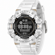 Activa X Invicta Digital Essentials Digital Unisex Watch - 50mm, White (ACW8050-002)