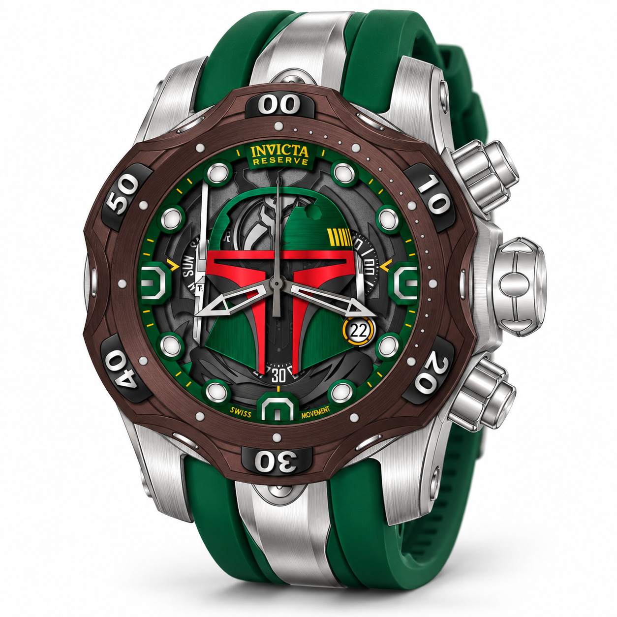 Invicta AS IS - Reserve featuring Ultra rare dials Men's Watch - 52.5mm, Green, Steel (50725)