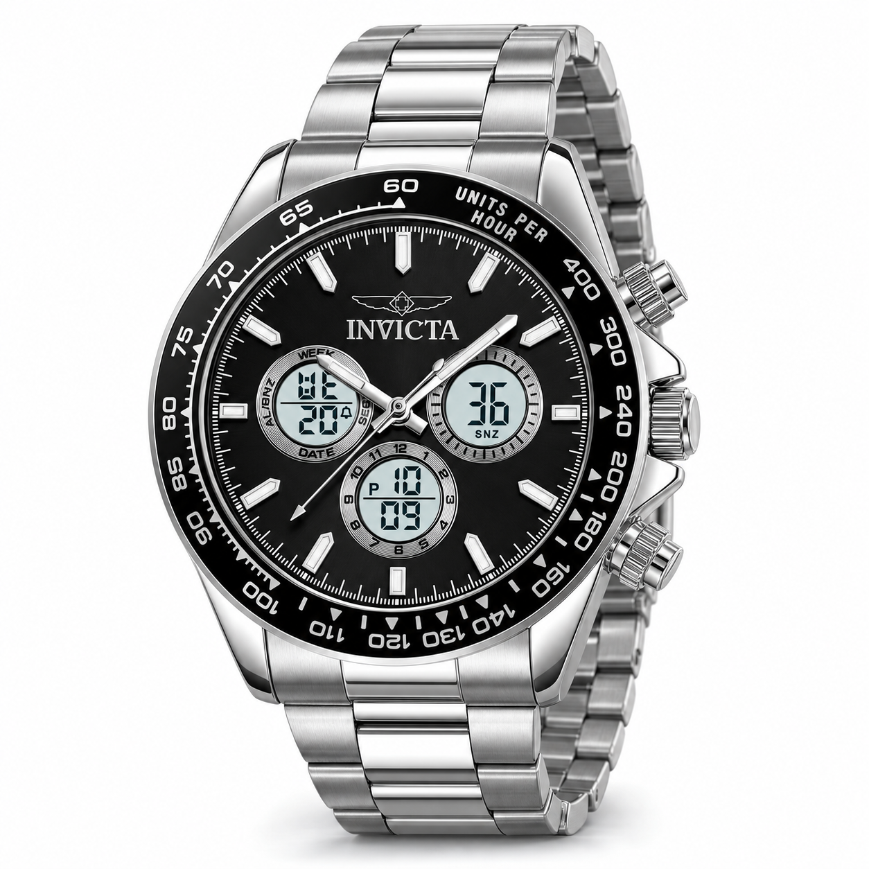 Invicta Specialty Digital Men's Watch - 43mm, Silver (70887)