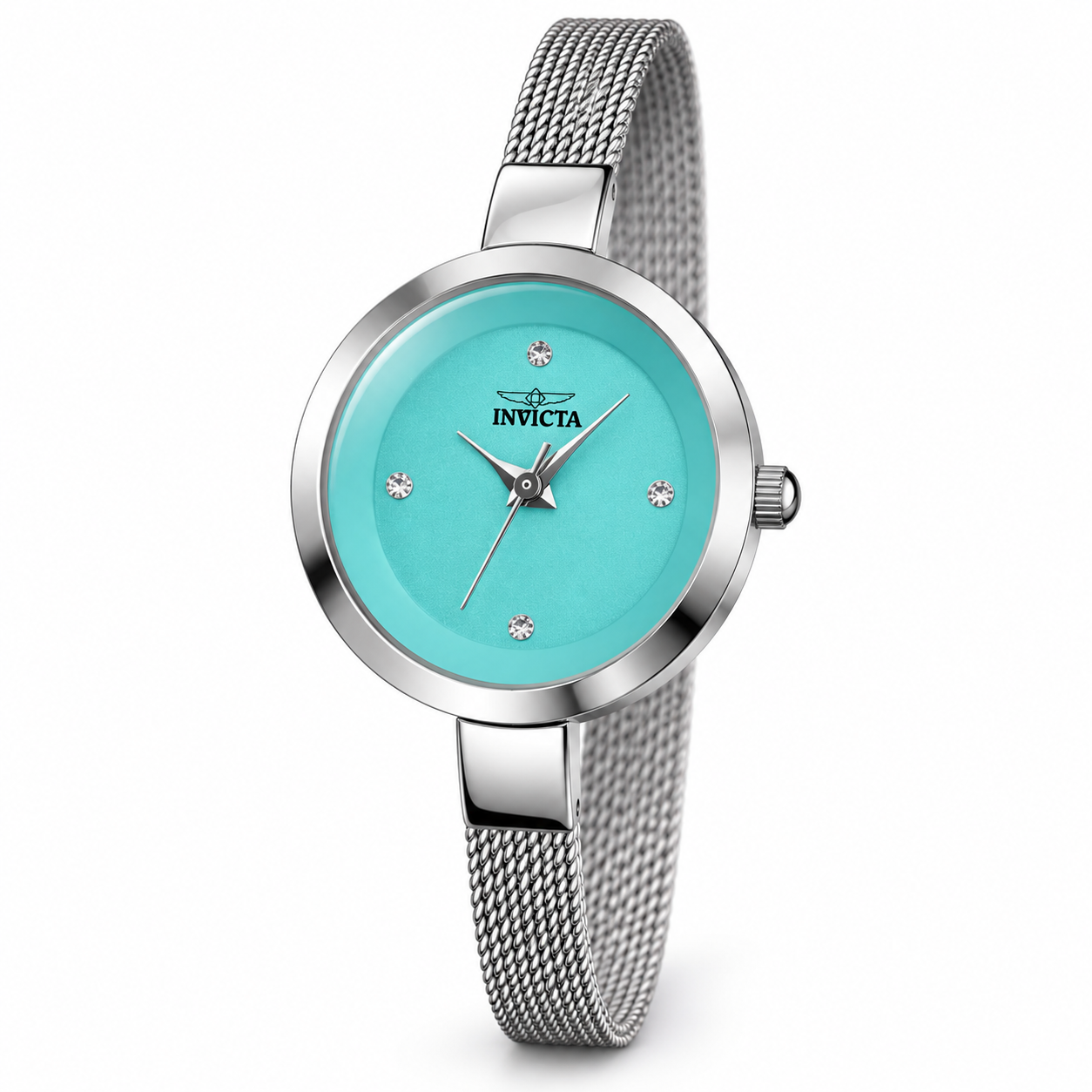Reloj_Invicta_turquesa_de_malla_plateada.png