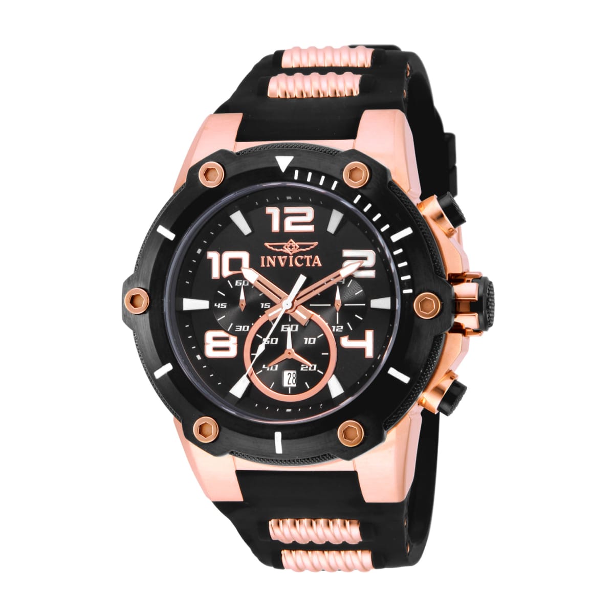 Invicta Speedway Men's Watch - 51.5mm, Rose Gold, Black (ZG-17201)