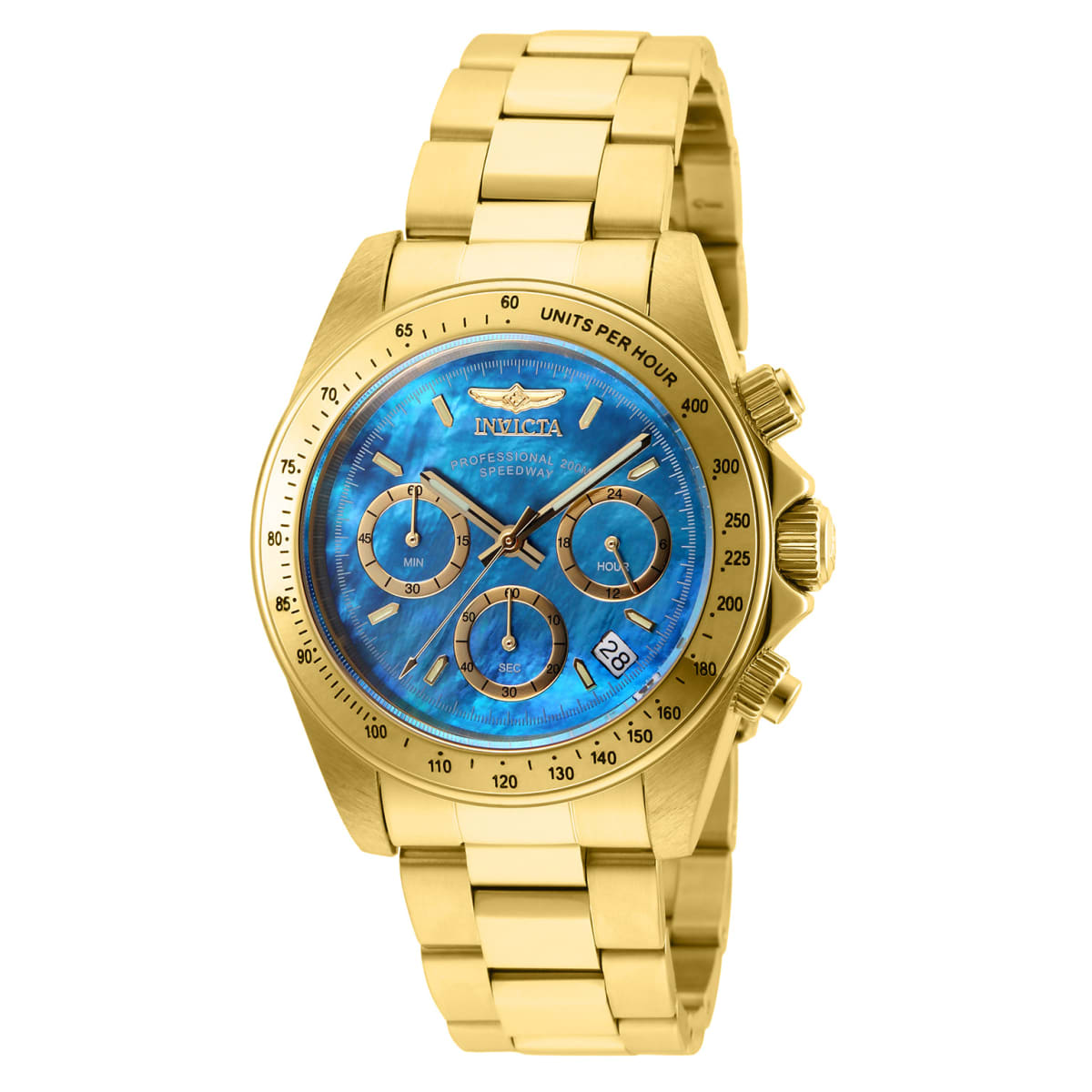 Invicta Connection Men's Watch w/ Mother of Pearl Dial - 39.5mm. Gold (ZG-28671)