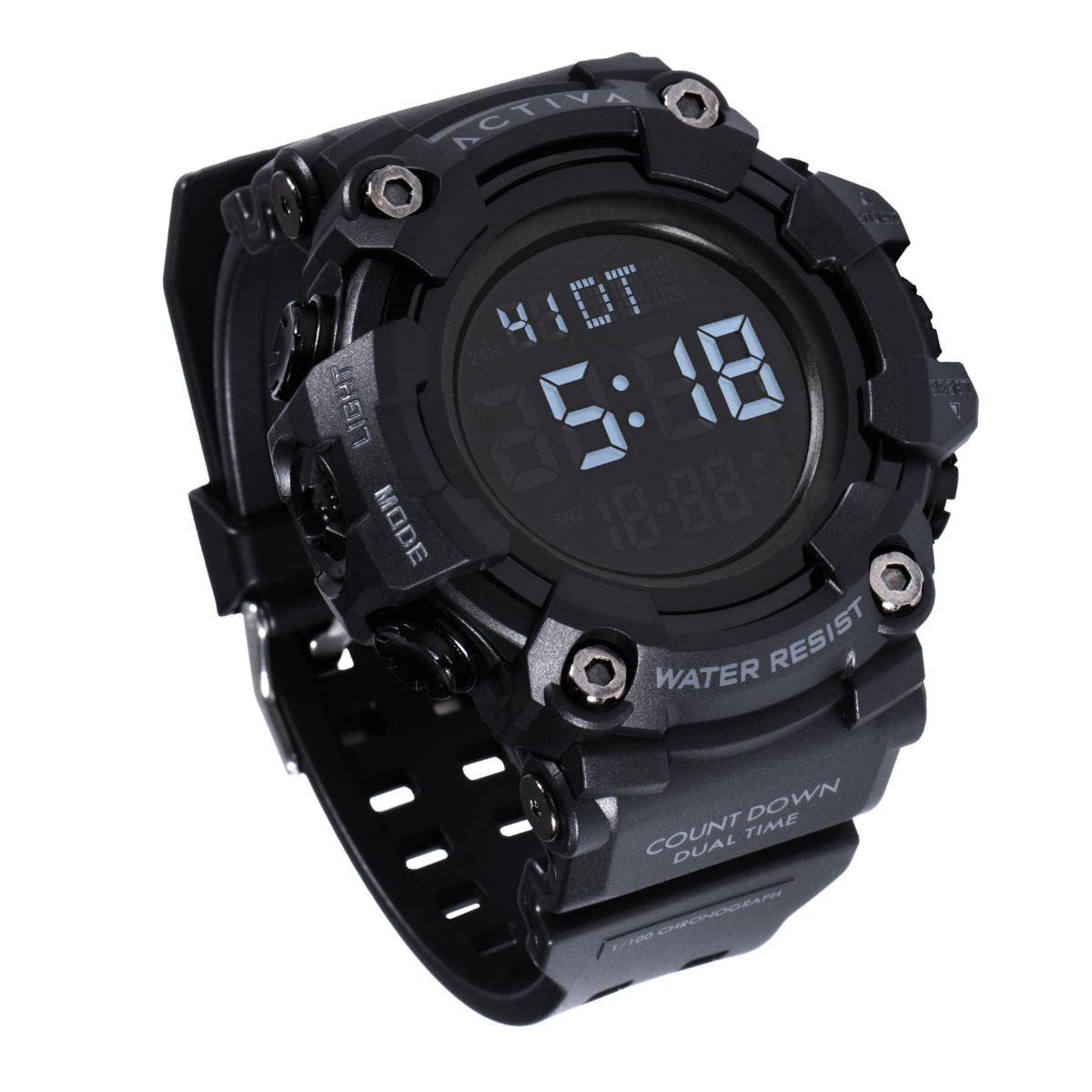 NEW Activa X Invicta Digital Watch 56mm Black Chronograph ACW1968-003 Activa X Invicta 56mm Digital Black/Army-Green Sport Watch  main image 4