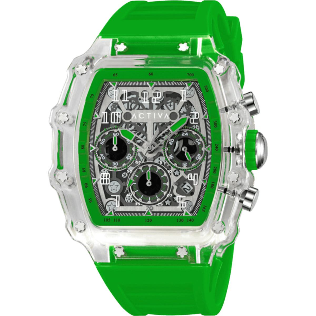 Activa Fury X Invicta Men's Watch w/ Skelton Dial - 44.3mm, Emerald Green (ACW2305-014)