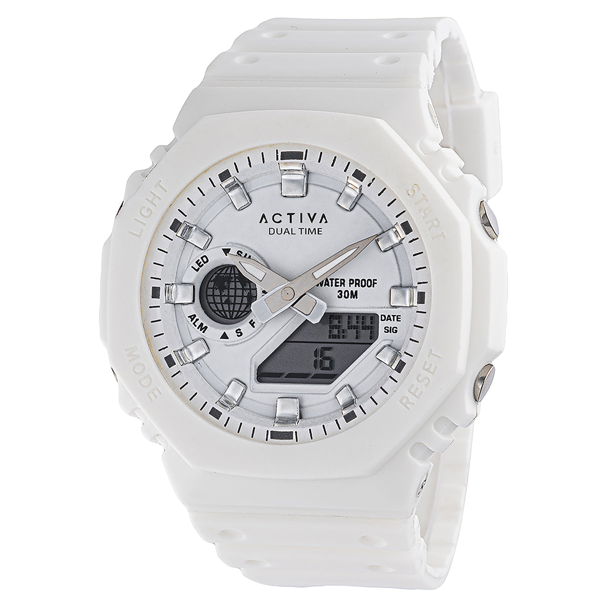 Mew authentic Activa X Invicta Digital Unisex Watch - 50mm, White Activa Men main image 4