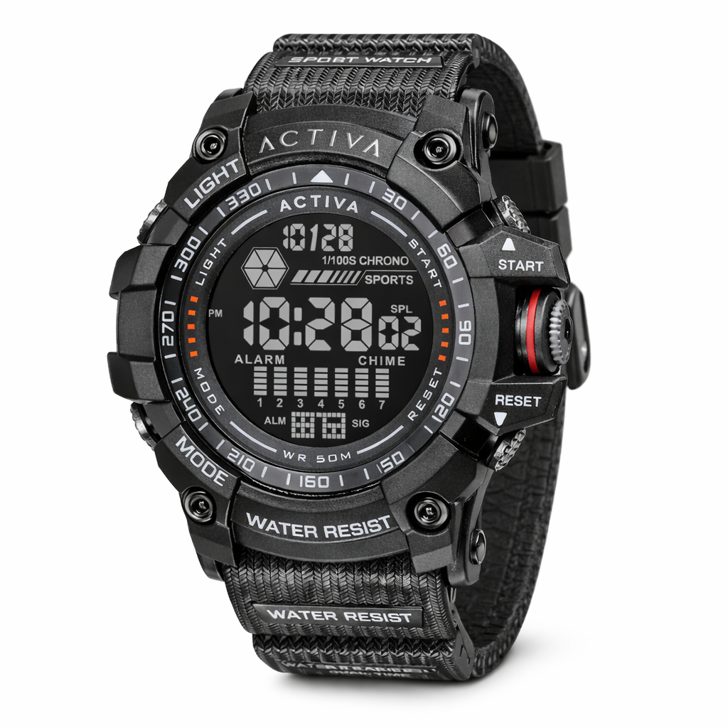 Open Box Activa X Invicta Digital Essentials Men's Watch - 56mm, Black (AIC-ACW8020-001)