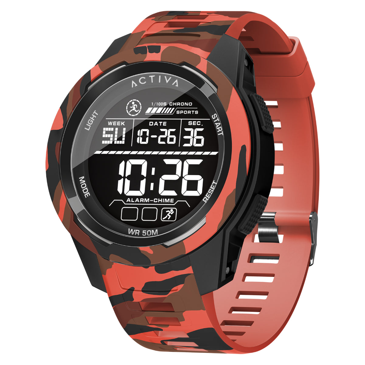Activa Ranger X Terrain Invicta Digital Men's Watch - 45mm. Camouflage. Red (ACW8105MC-005)