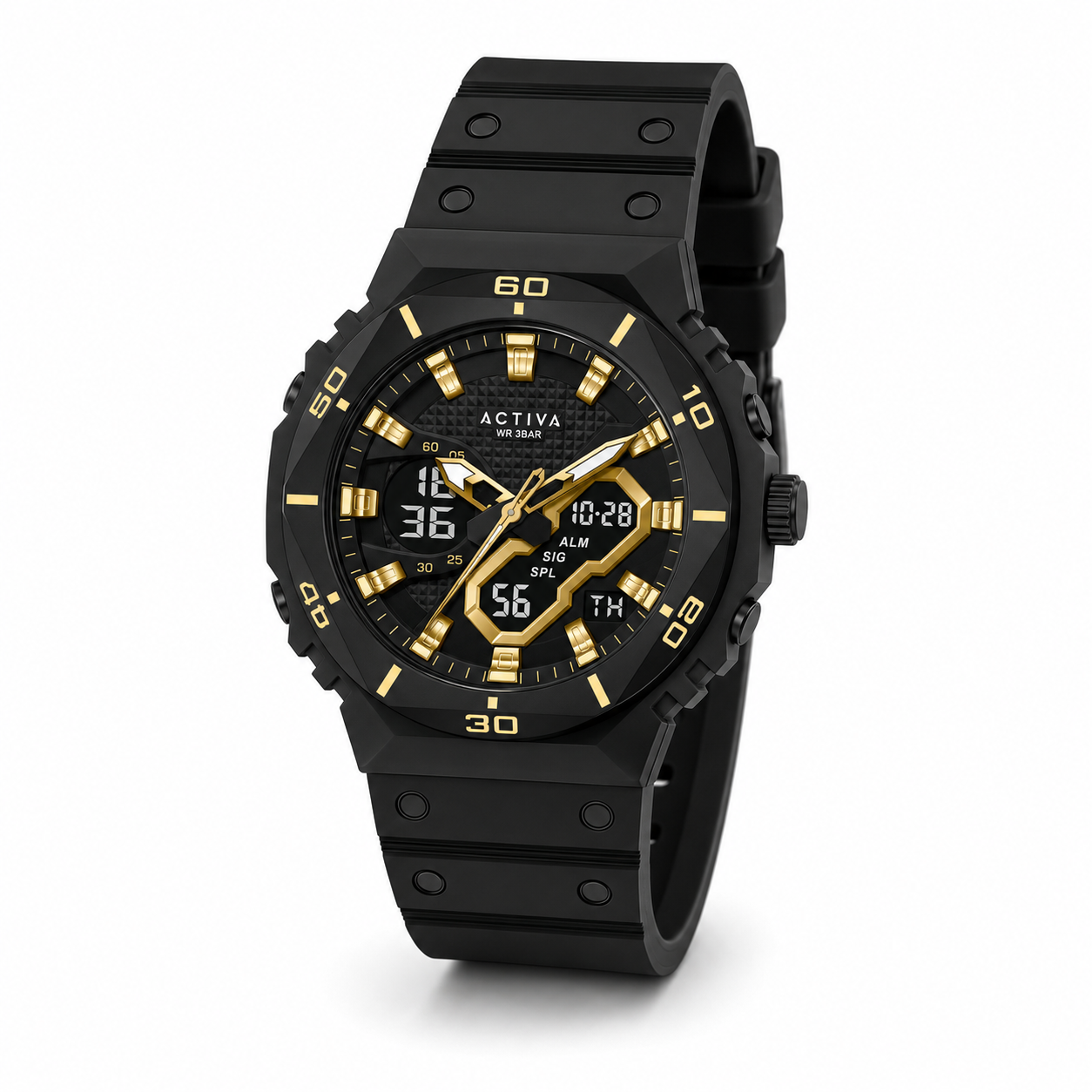 Activa Exon X Invicta Digital Men's Watch - 48mm. Black (ACW8120-003)