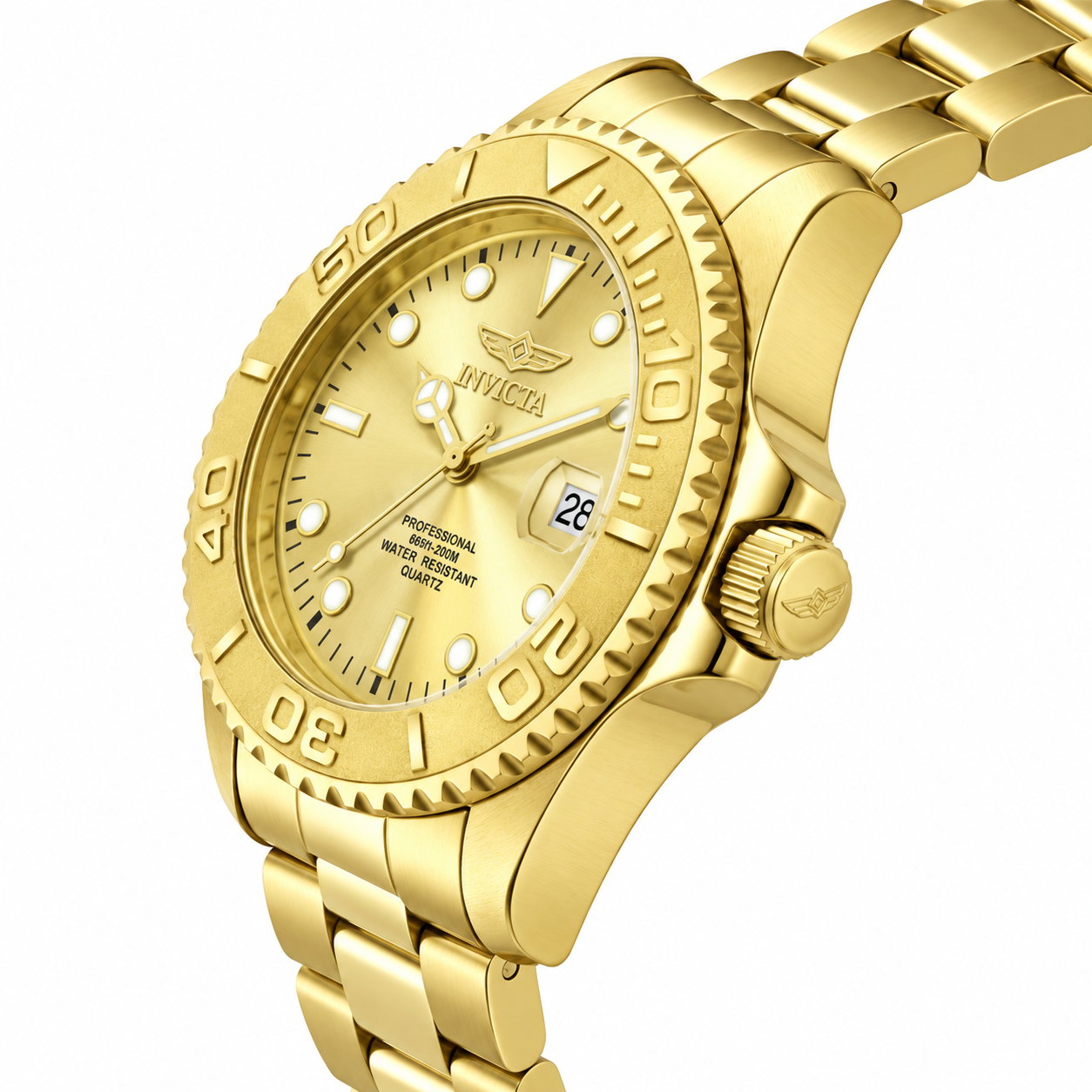 Invicta Pro Diver Glanzor Men's Watch - 37.5mm, Gold (69522)