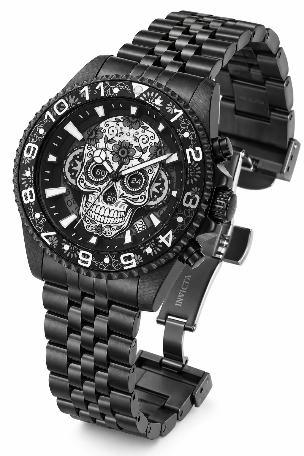 Invicta Pro Diver Dia De Los Muertos Men's Watch - 43mm, Black (43753)