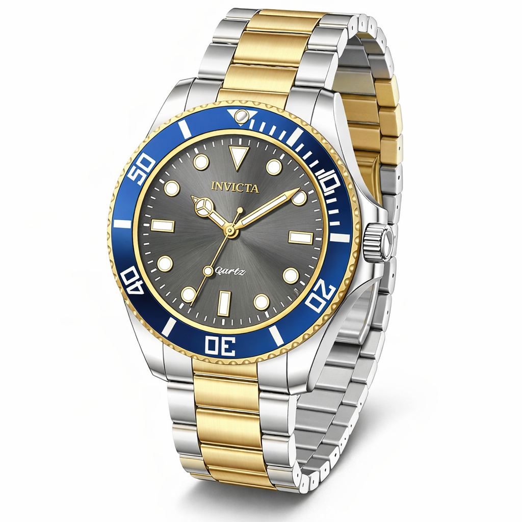 Invicta Pro Diver Vitreos Men's Watch - 42mm, Gold, Steel (69399)