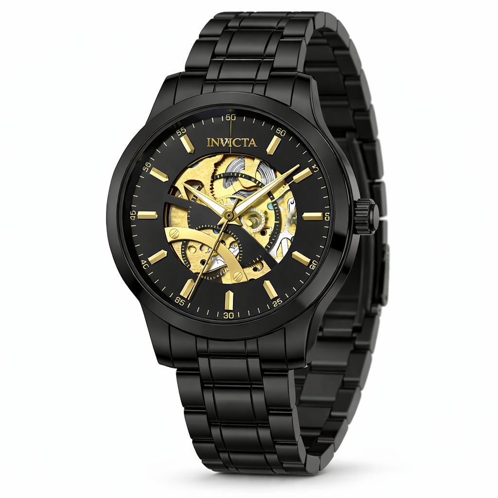 Invicta Objet D Art Automatic Men's Watch w/ Skeleton Dial - 43mm, Black (69506)