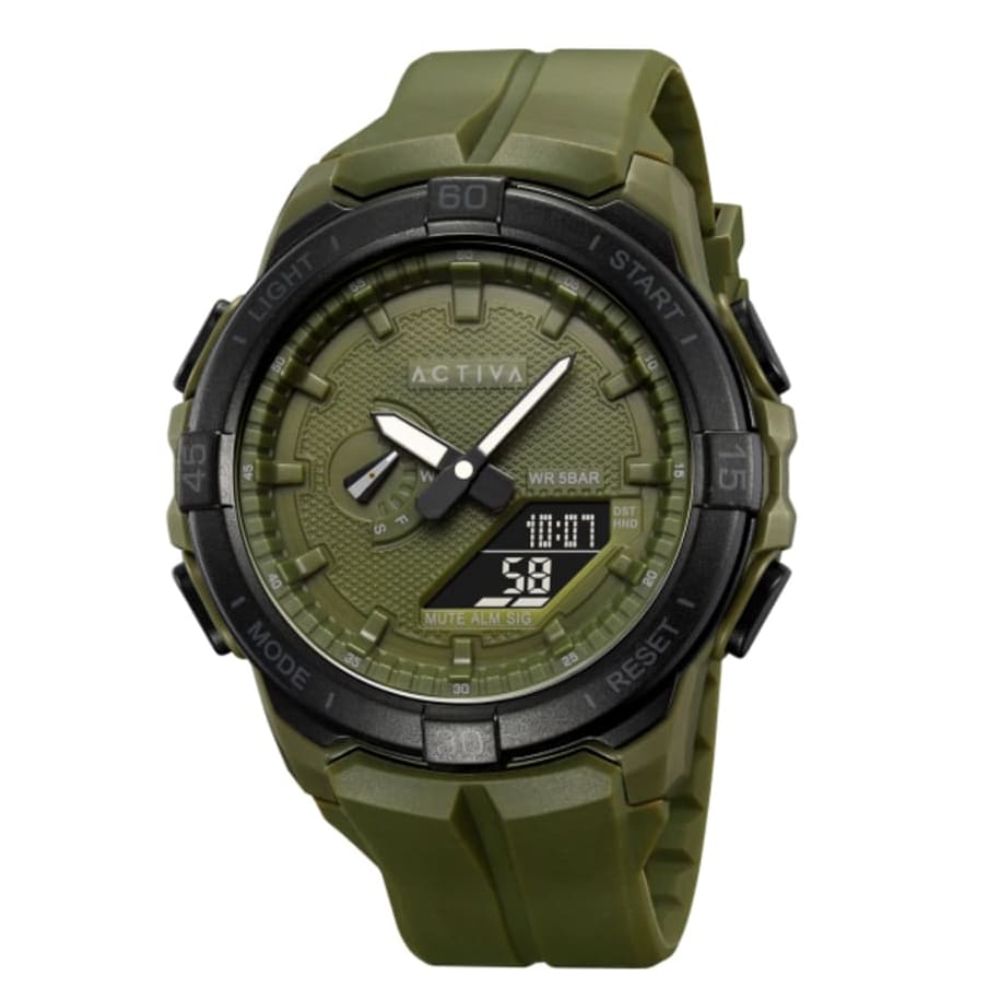Activa X Invicta Digital Essentials Men's Watch - 53mm, Army Green (ACW2583-005)