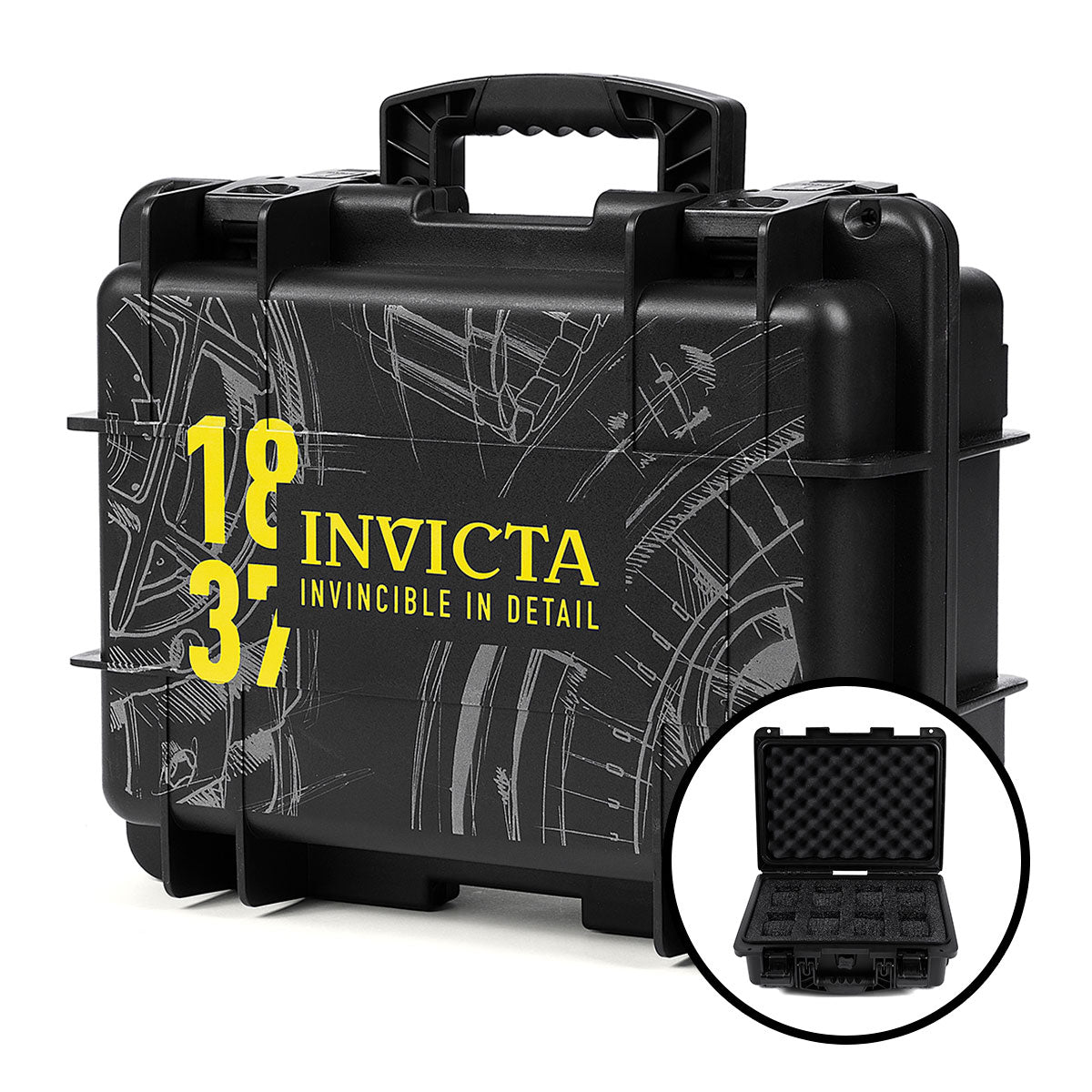 Invicta 8-Slot Impact Watch Case. Dive SKC, Black (DC8-SKCBLK)