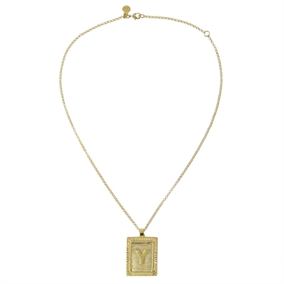 Invicta Angel Women's Initial Y Necklace, Gold, 16" (MM-00620)